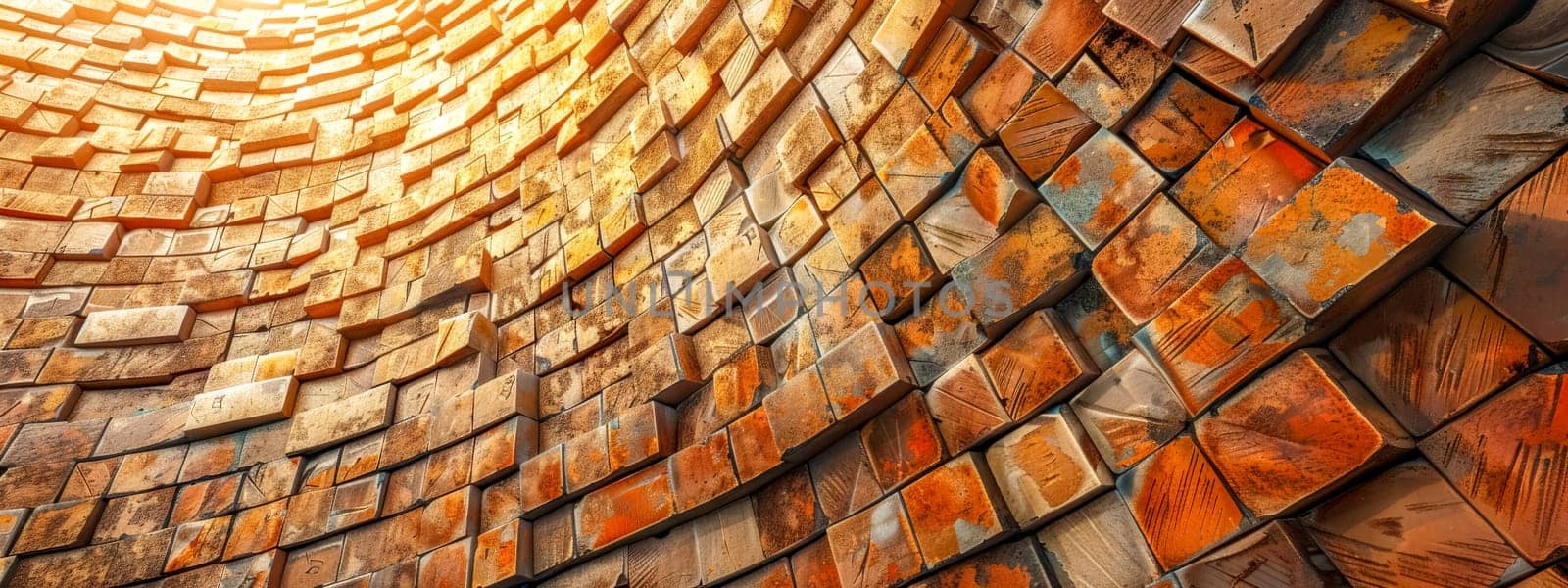 Abstract geometric wall texture under warm light by Edophoto