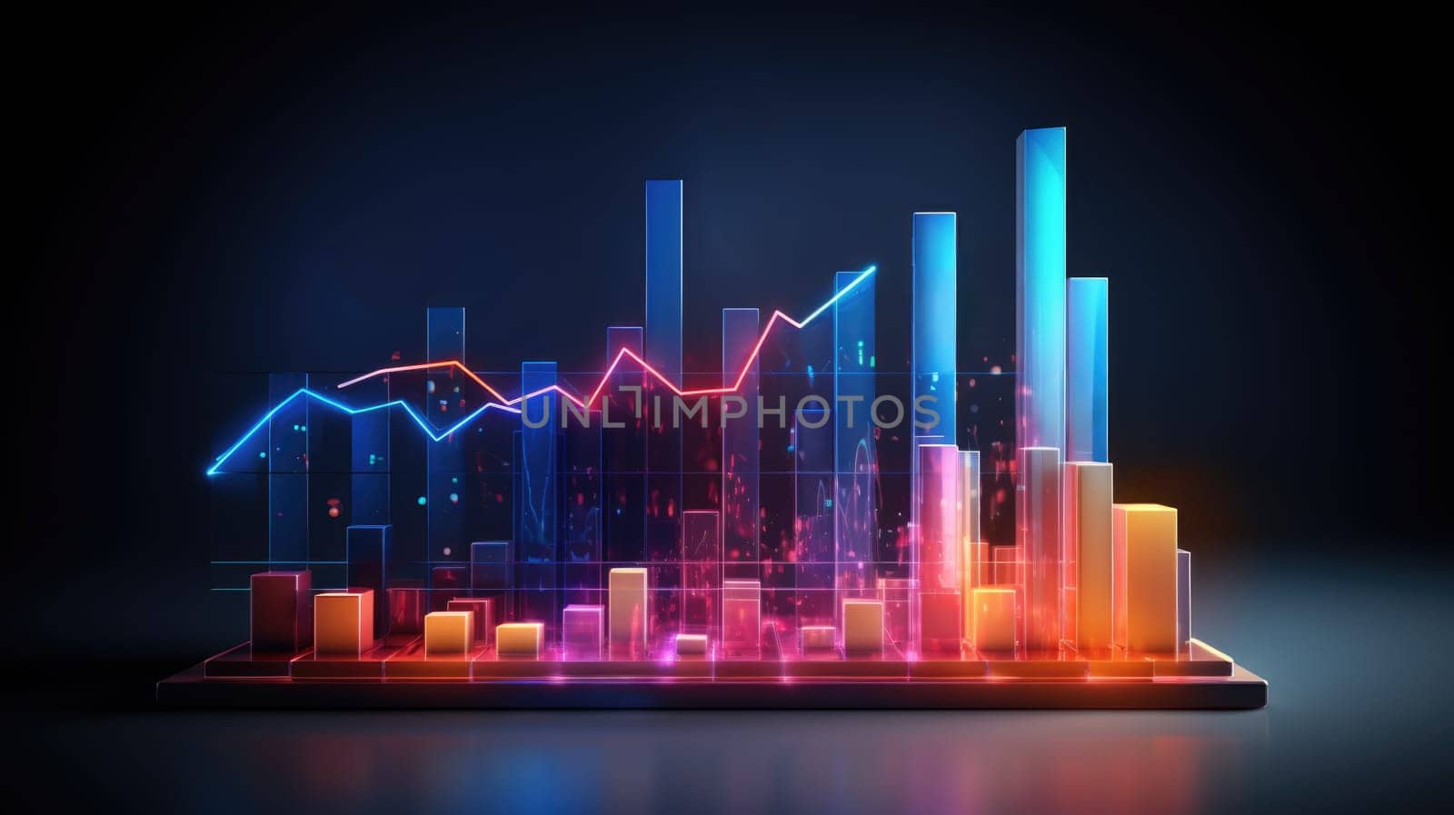 business chart financial report graph, ai