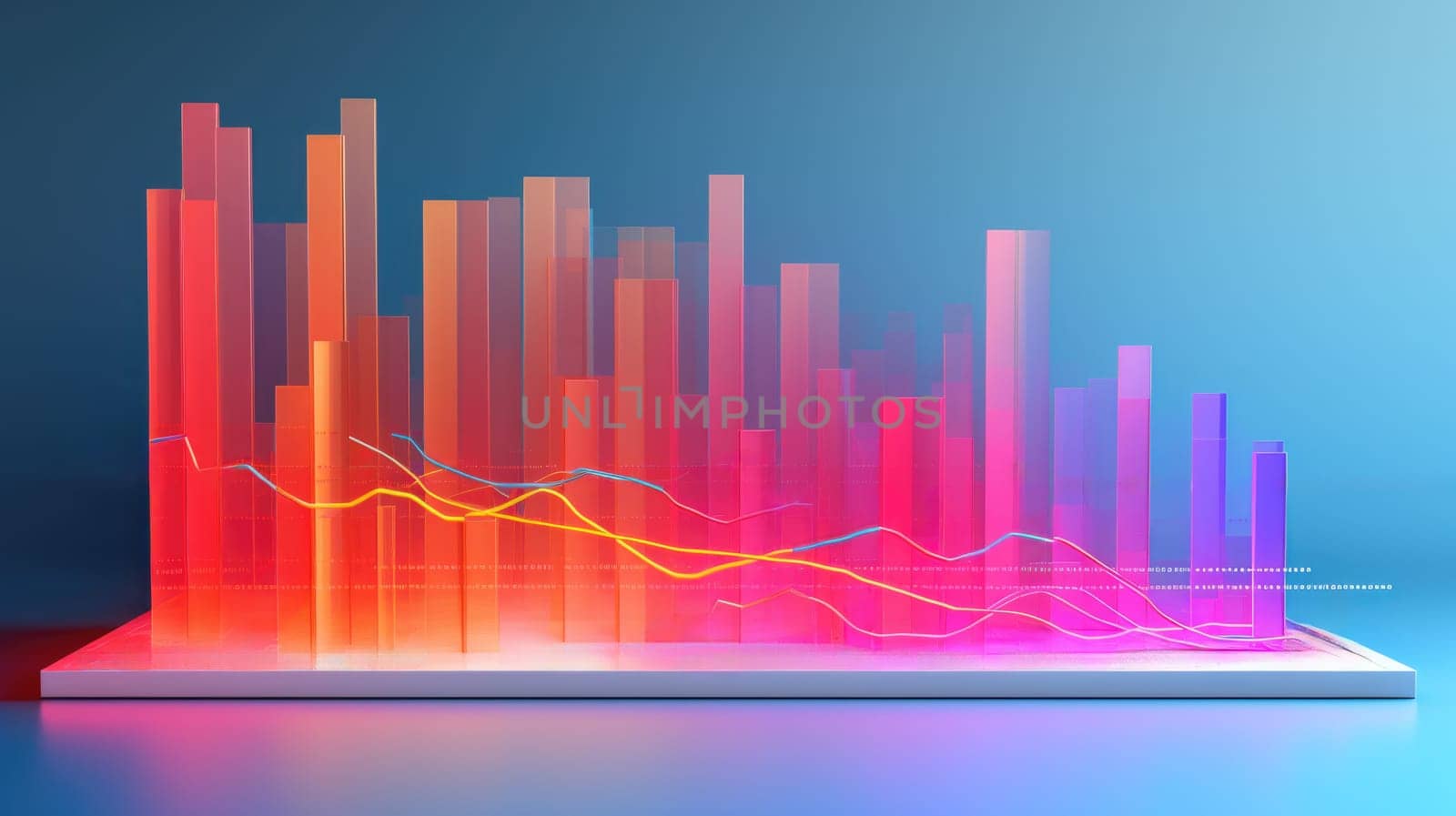 business chart financial report graph, ai