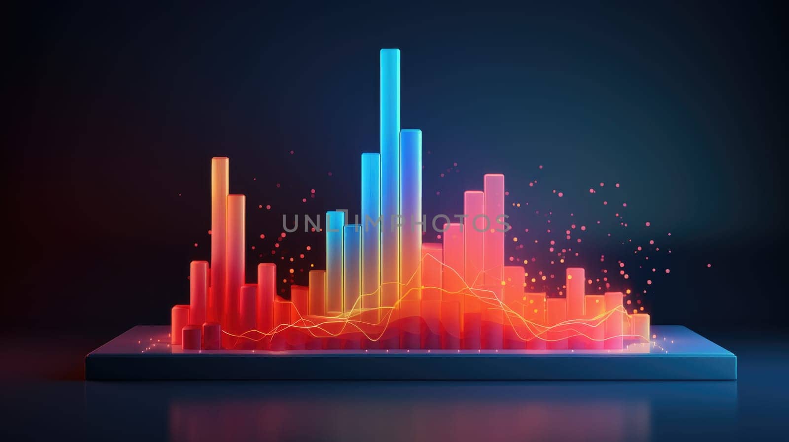 business chart financial report graph, ai