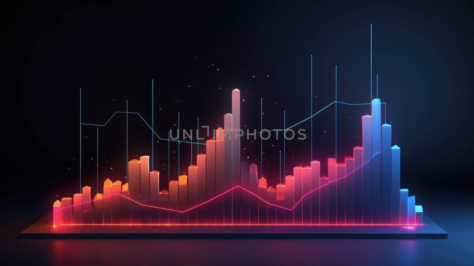 business chart financial report graph, ai