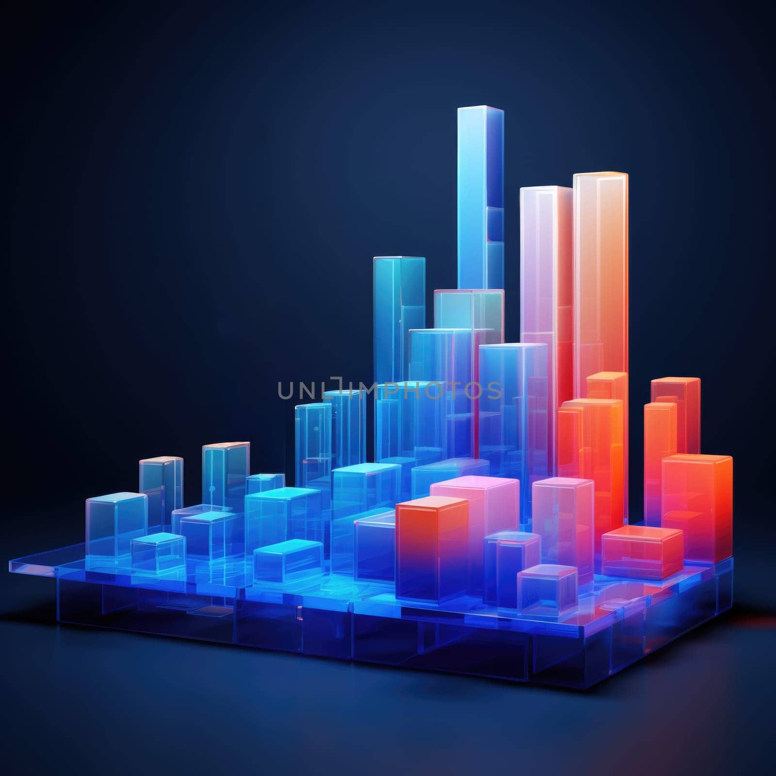 business chart financial report graph, ai