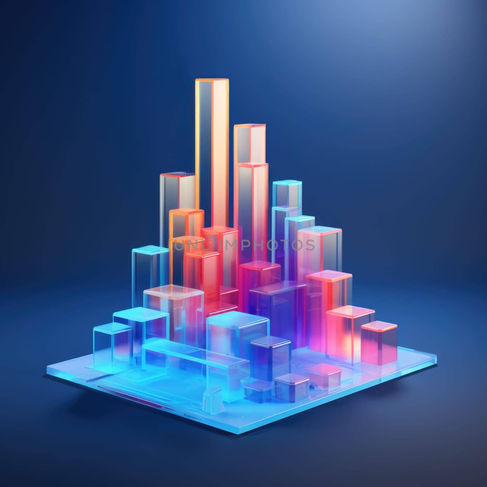 business chart financial report graph, ai