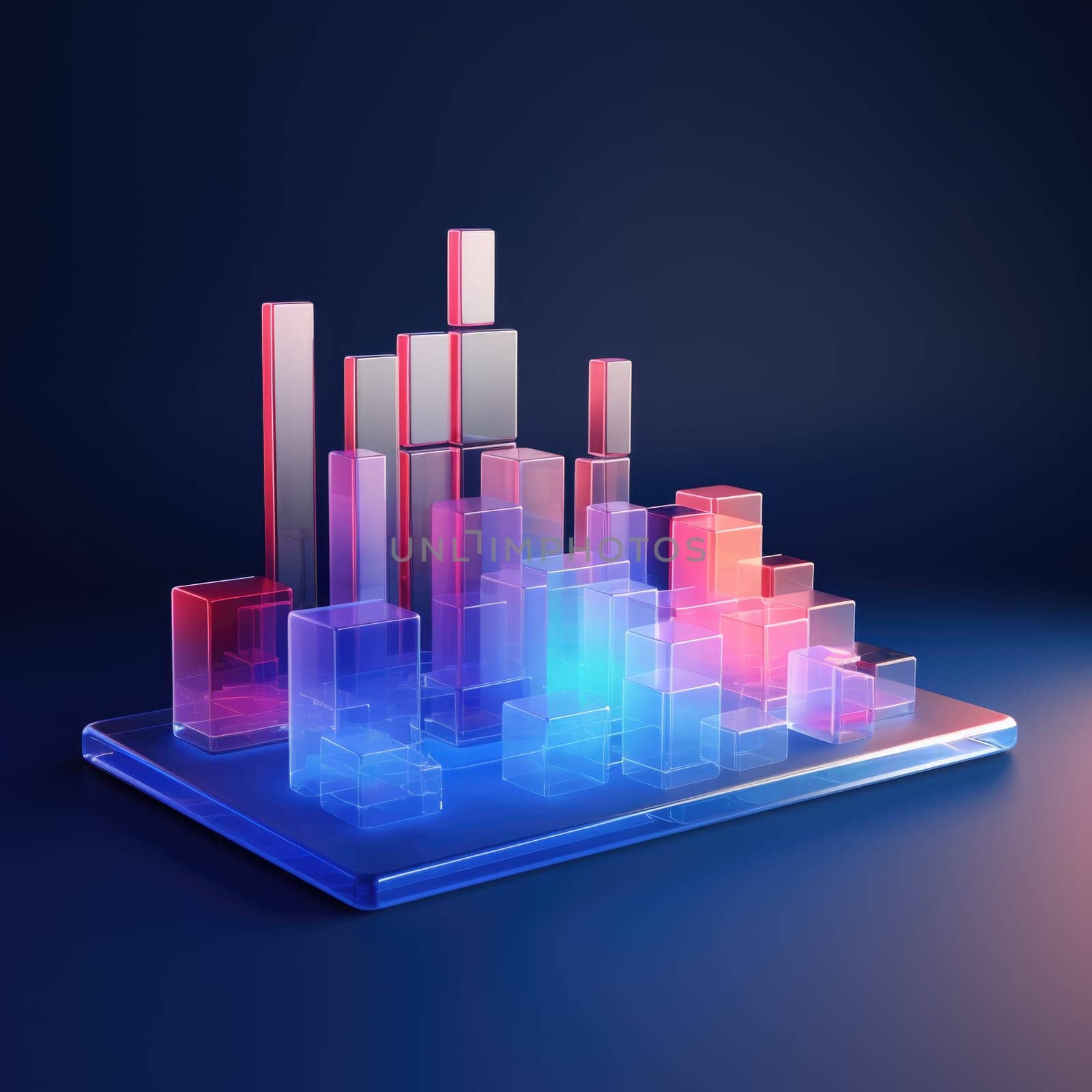 business chart financial report graph, ai