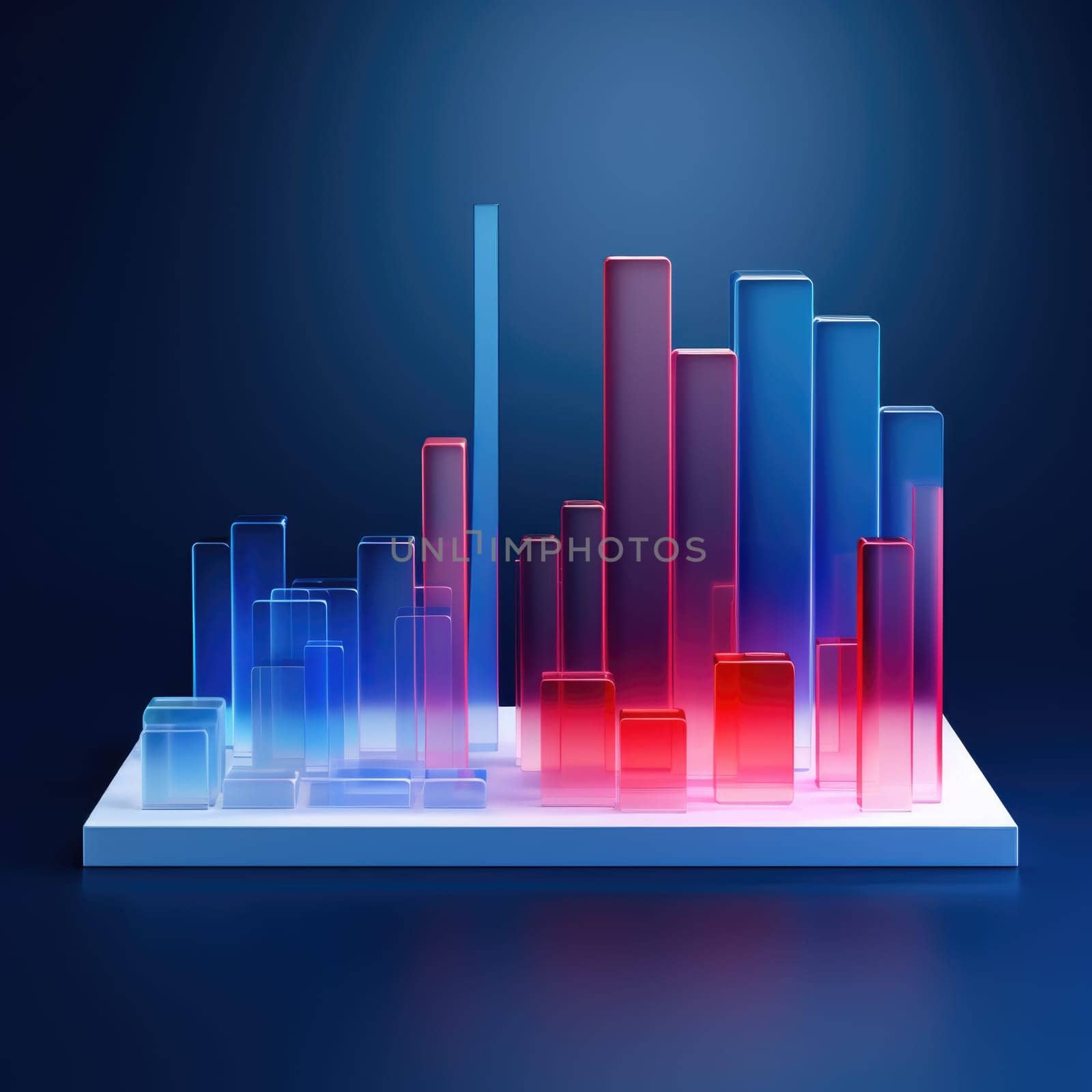 business chart financial report graph, ai