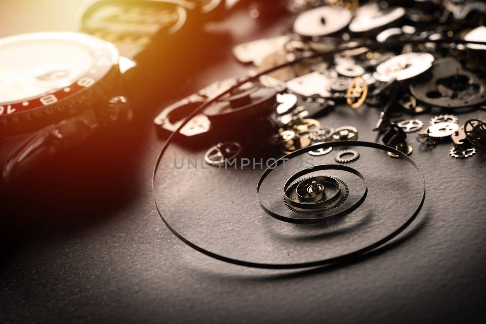 many parts of mechanical wristwatch by norgal