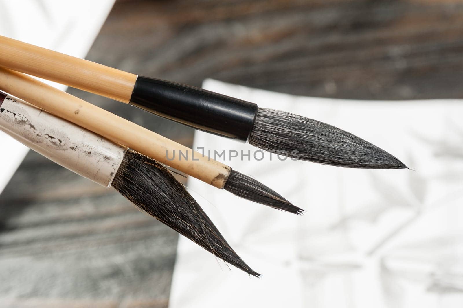 closeup writing brush by norgal