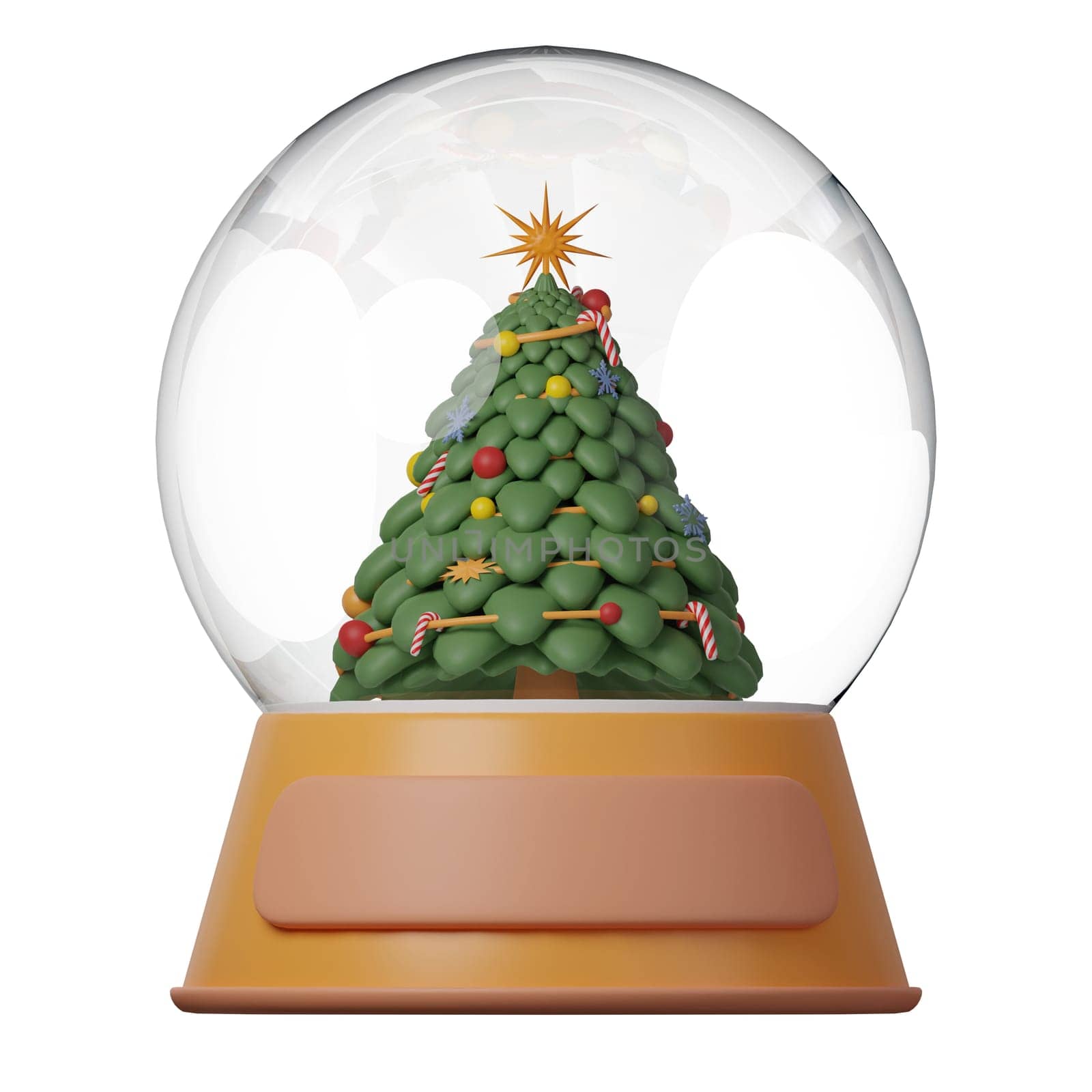 3d Christmas tree icon. minimal decorative festive conical shape tree. New Year's holiday decor. 3d design element In cartoon style. Icon isolated on white background. 3d illustration.