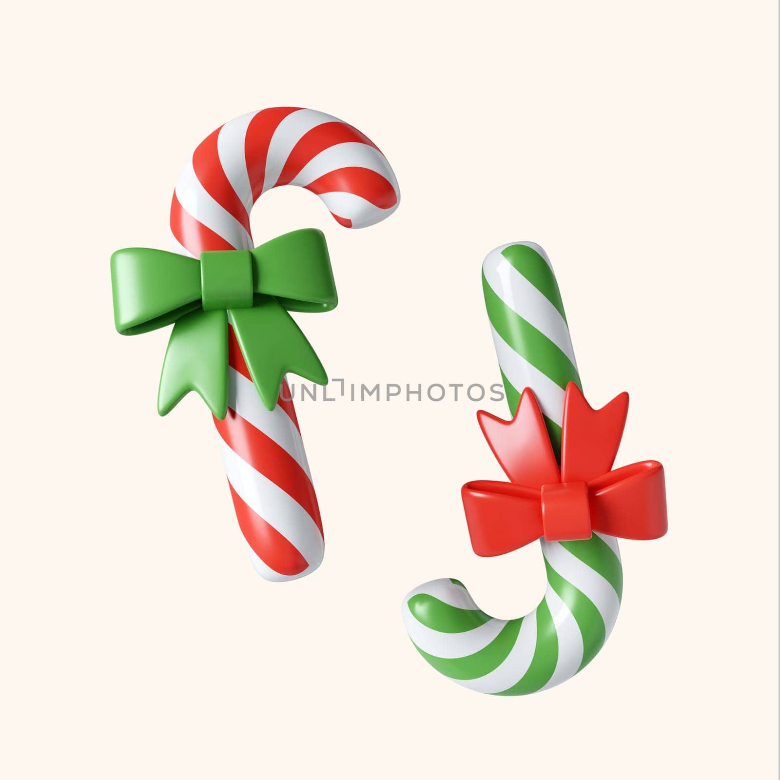 3d Christmas candy icon. minimal decorative festive conical shape tree. New Year's holiday decor. 3d design element In cartoon style. Icon isolated on white background. 3D illustration.