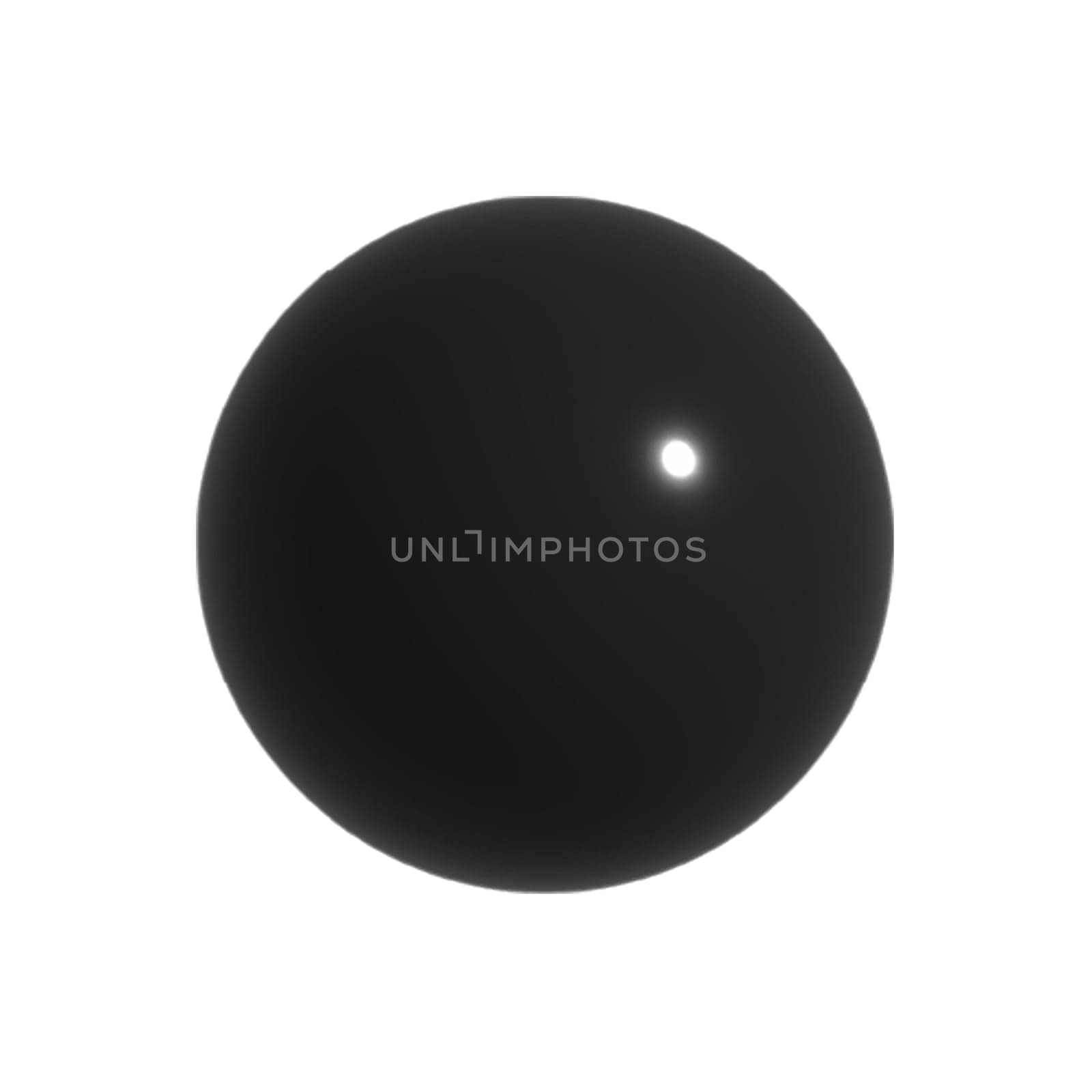 3D black ball geometrical shape illustration