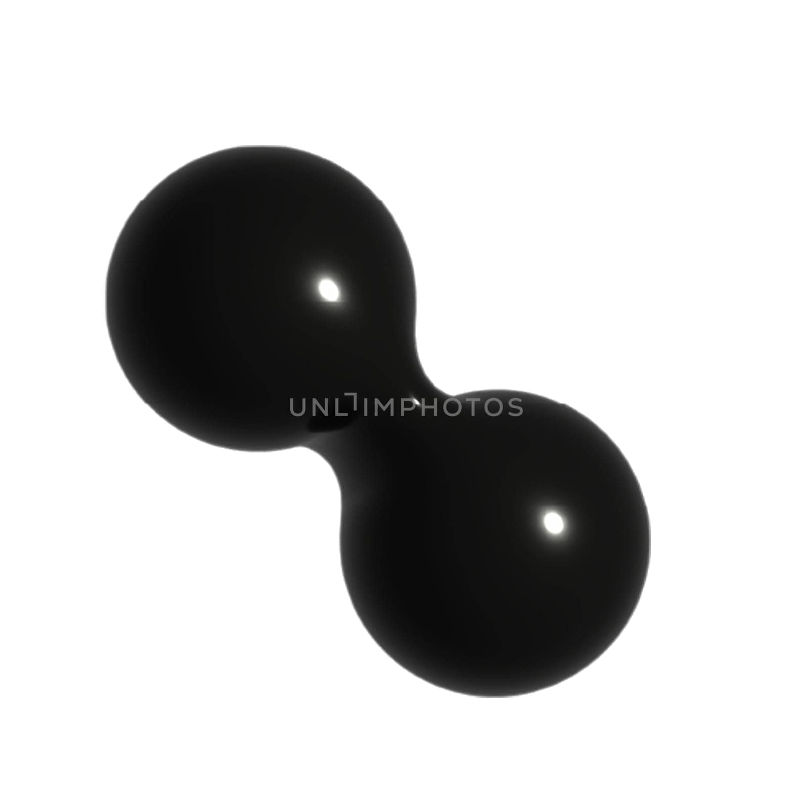 3D black ball geometrical shape illustration