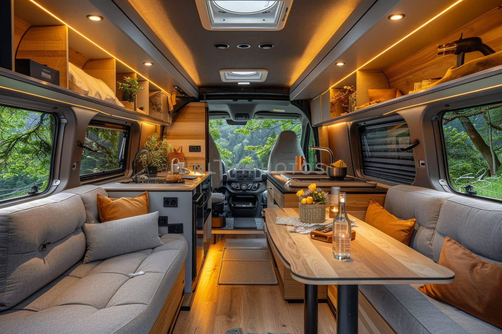 luxury living of camper van. camping concept by itchaznong