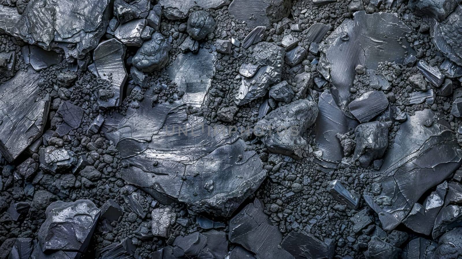 Close-up of a dark anthracite coal surface with detailed texture by Edophoto