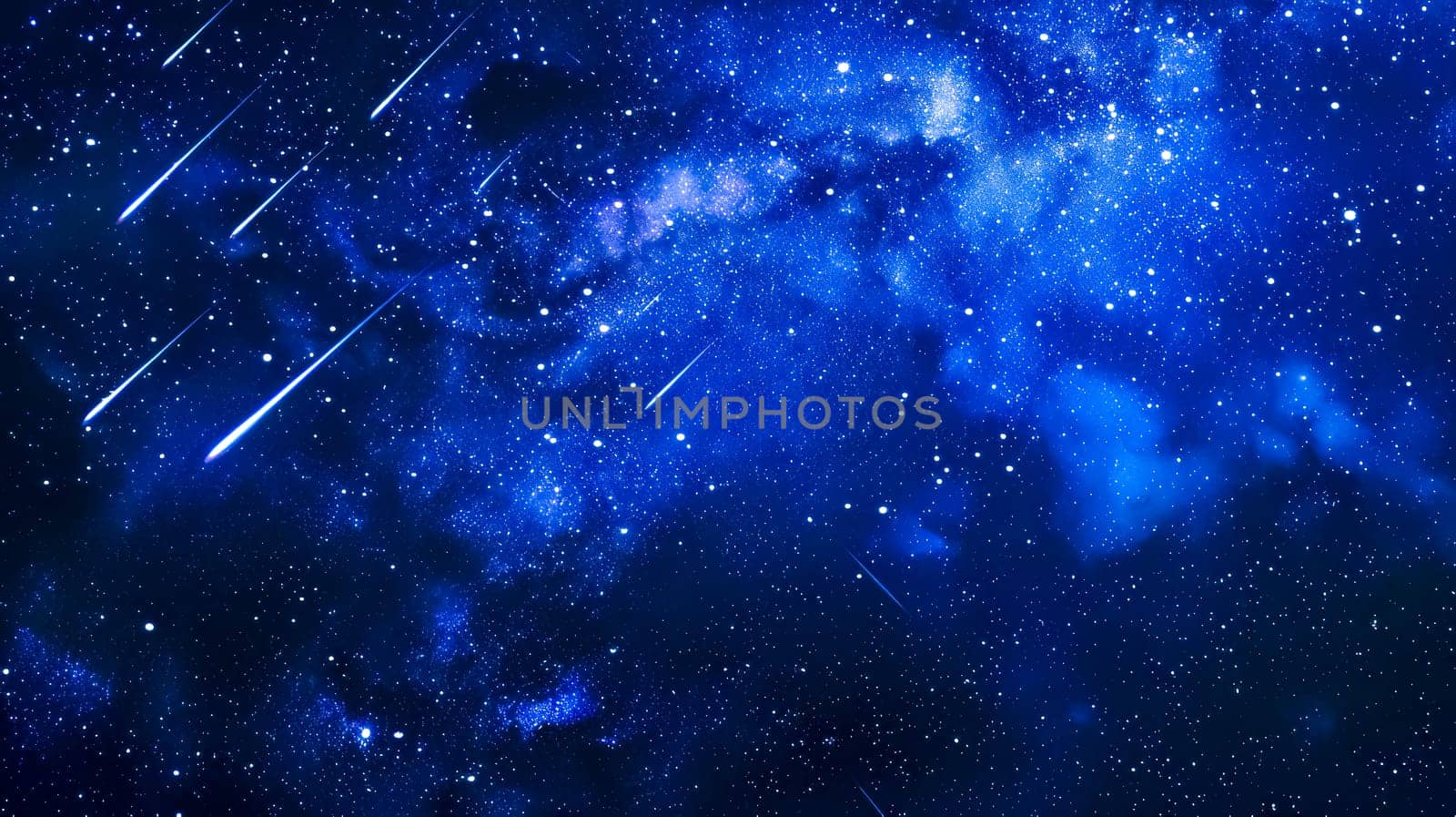 Starry night sky with meteor shower by Edophoto