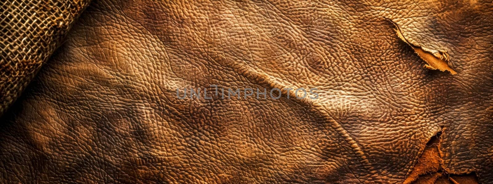 High-resolution image showcasing the contrast between worn leather textures and reptile skin