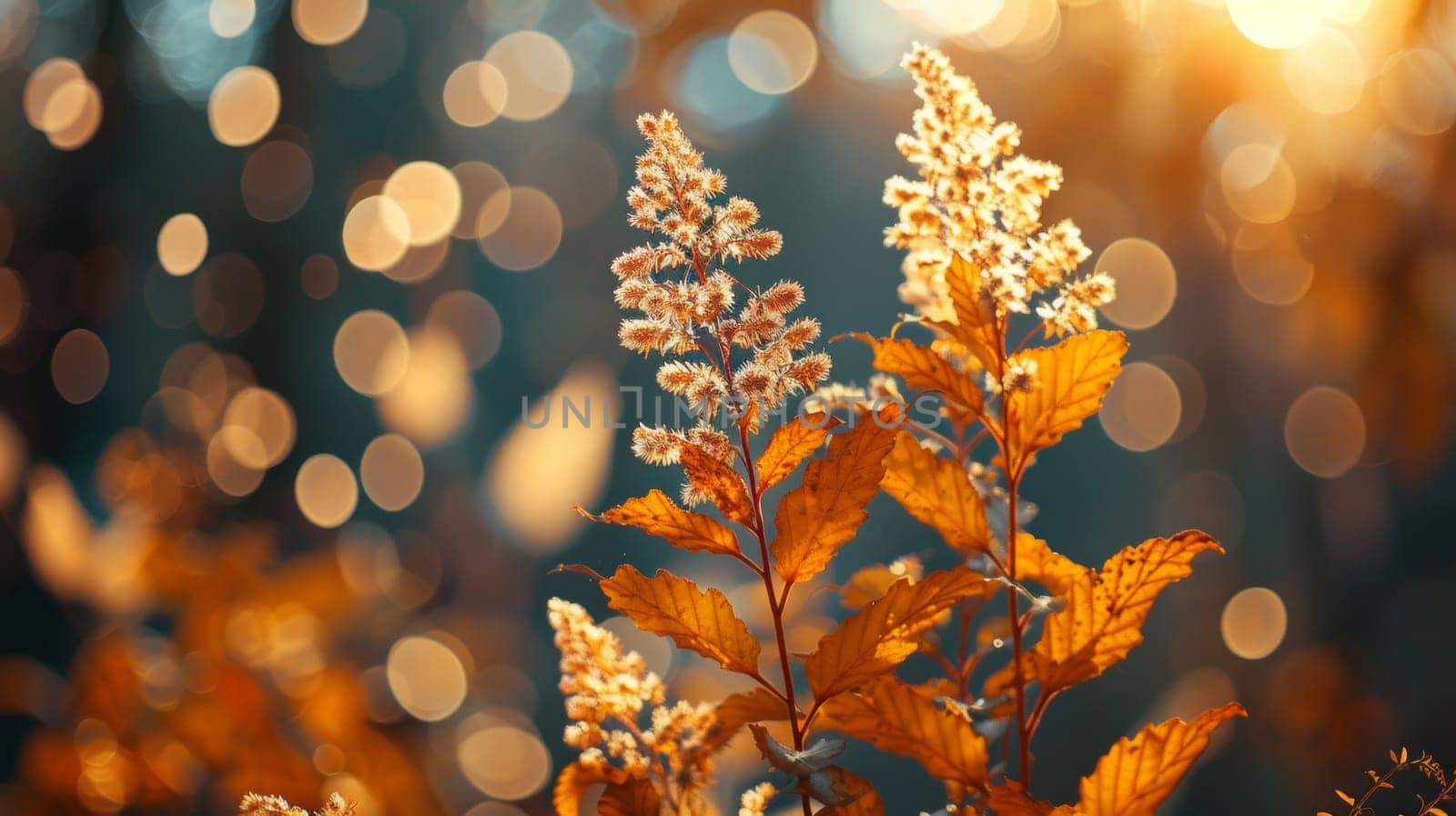 A close up of a plant with some leaves and sun