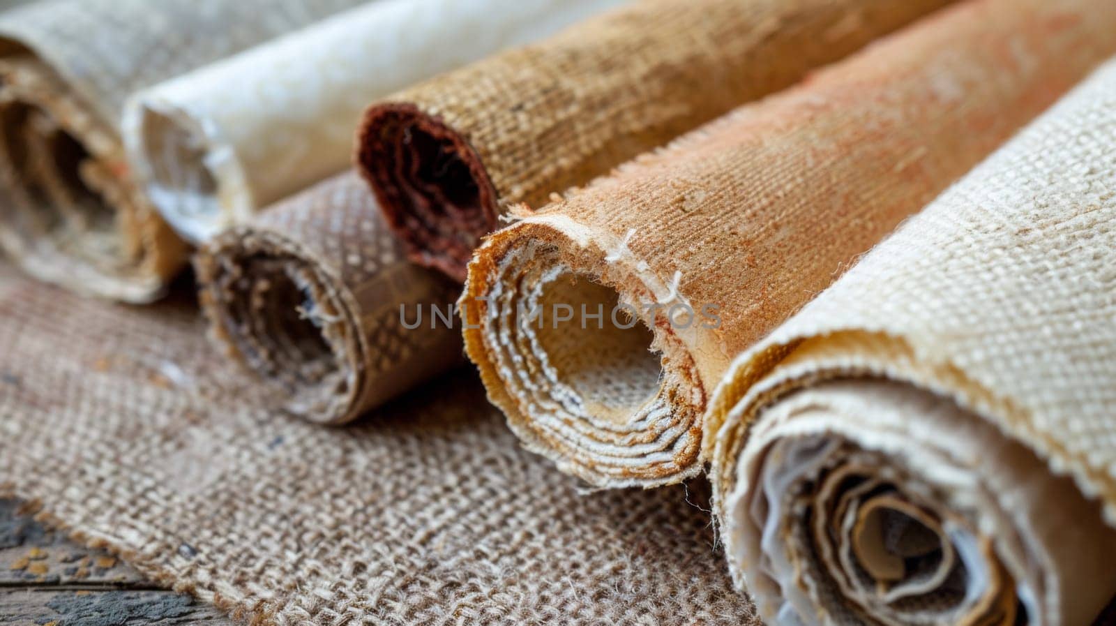 A close up of a bunch of different types and colors of fabric