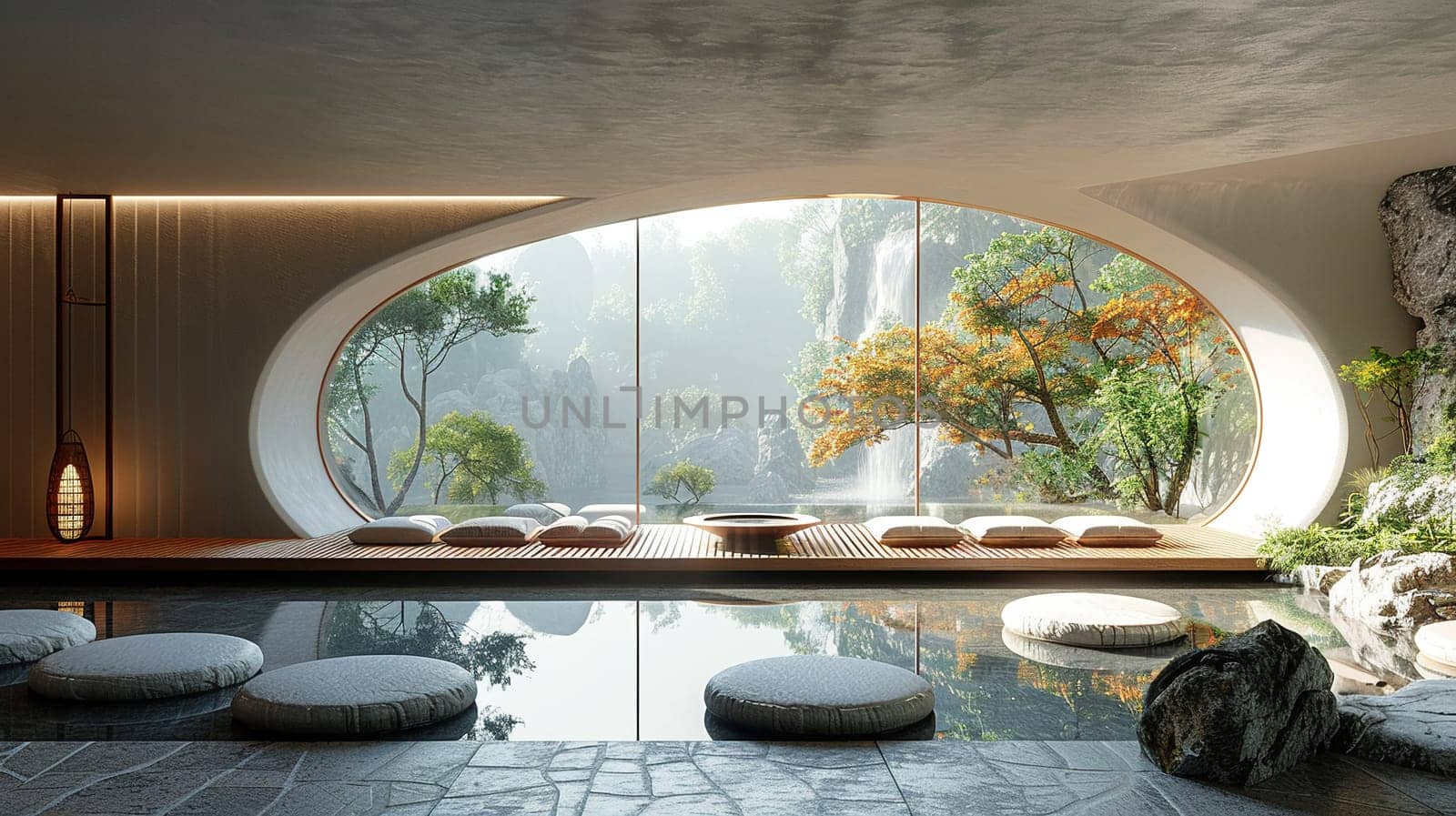 Minimalist meditation space with simple lines and a sense of calmhigh detailed by Benzoix