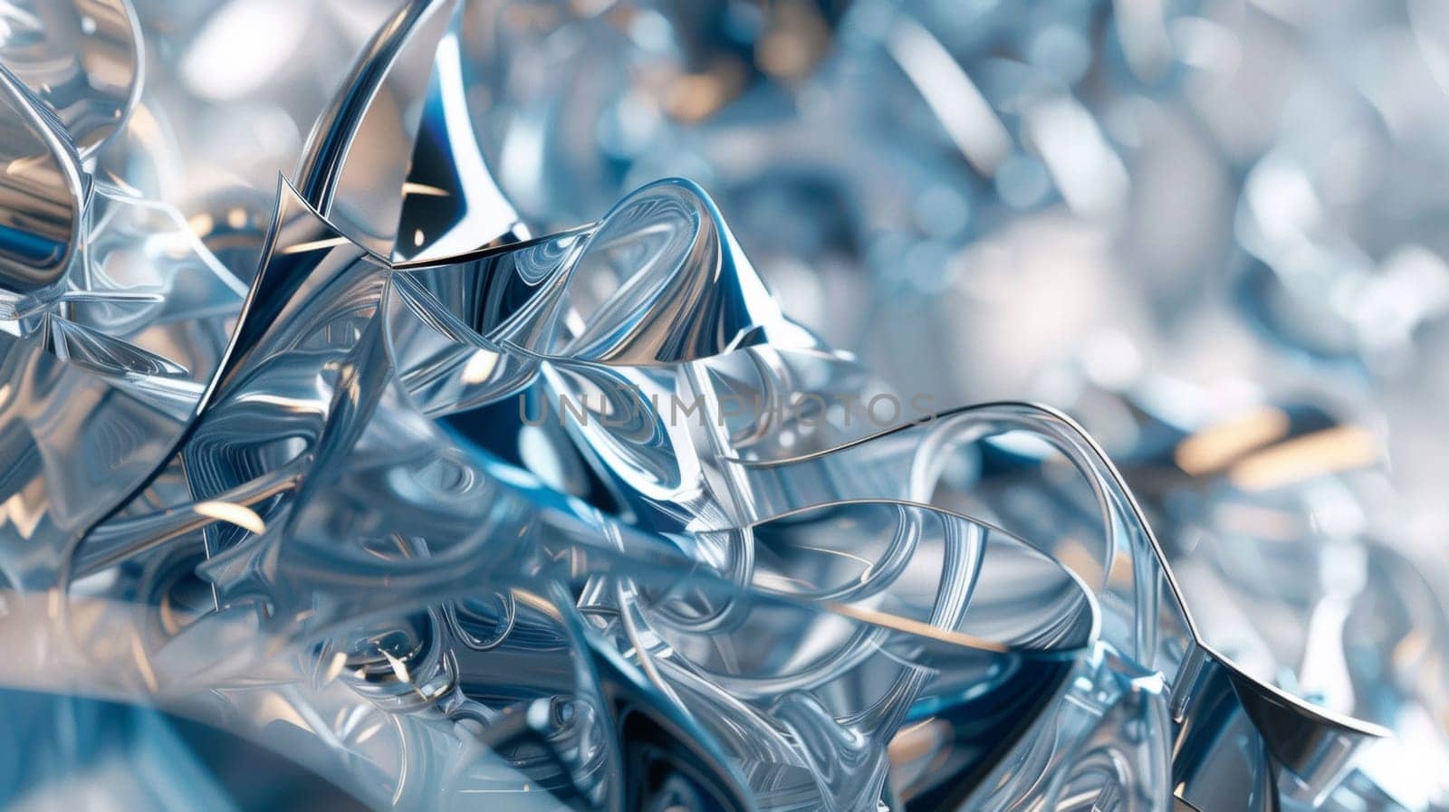 A close up of a shiny metal object with some sort of pattern