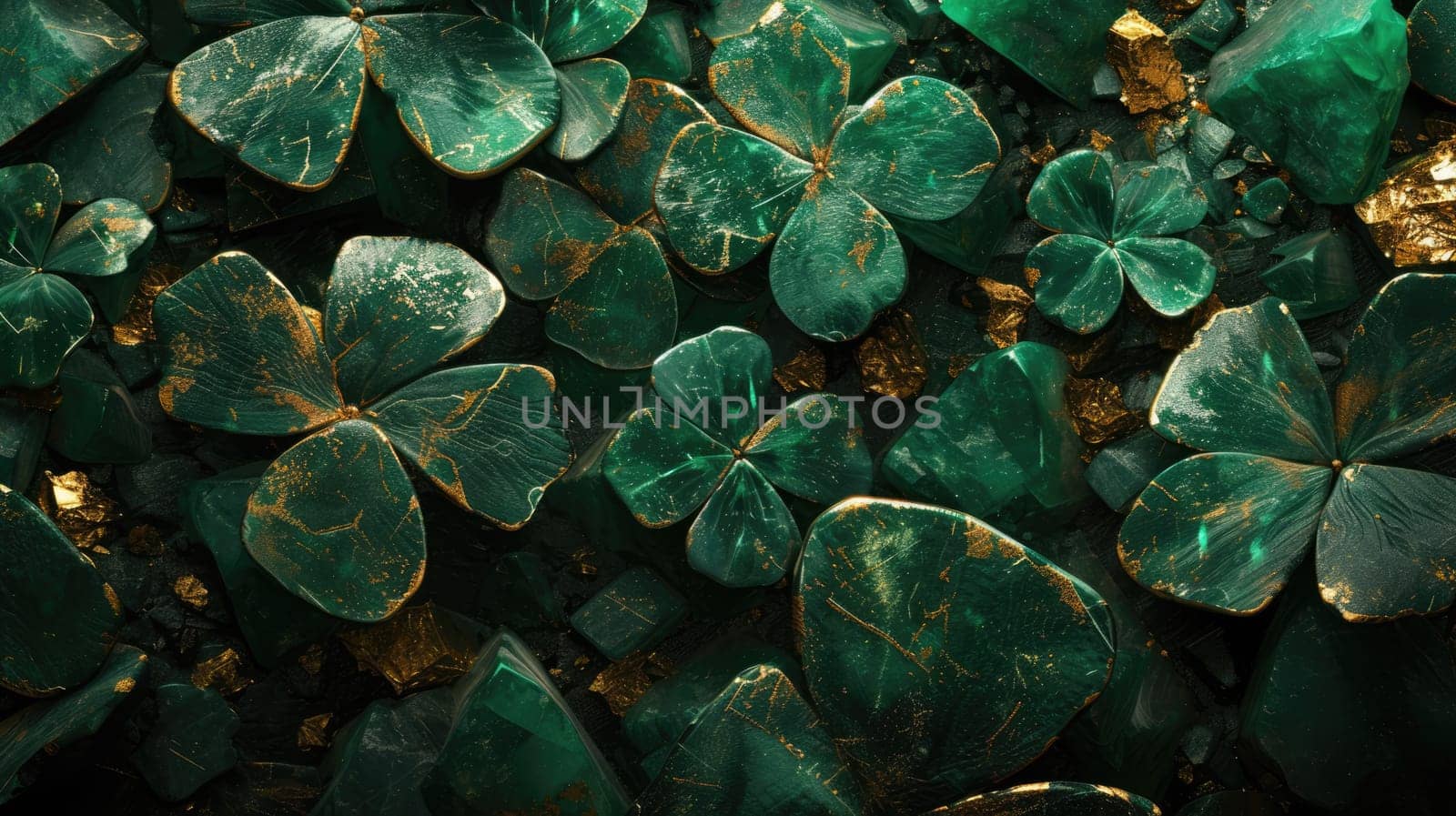 Delicate dewdrop on vibrant green four-leaf clover, stunning natural floral backdrop with soft bokeh. St Patricks Day by JuliaDorian