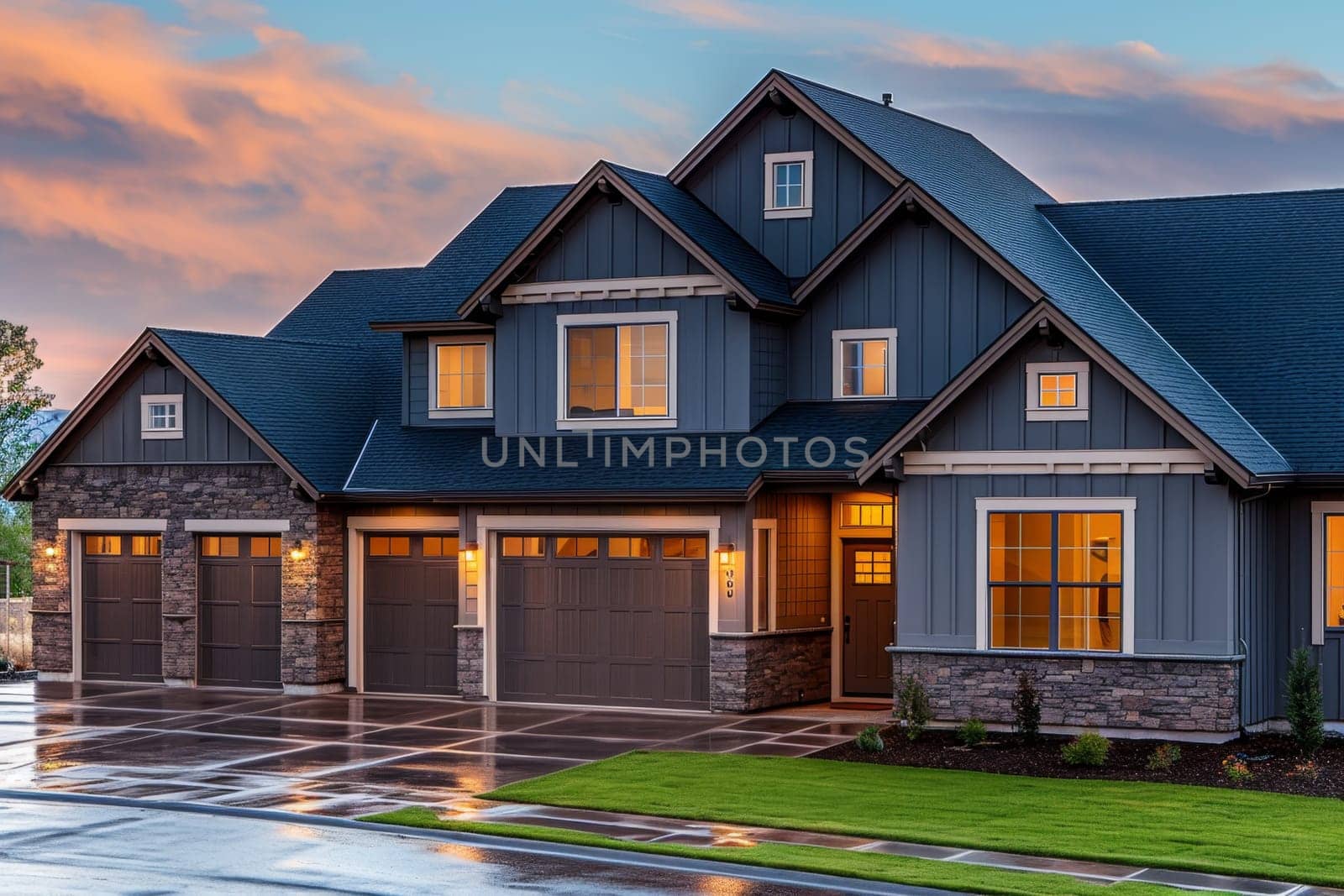 A luxurious country house. A holiday home. Architecture.