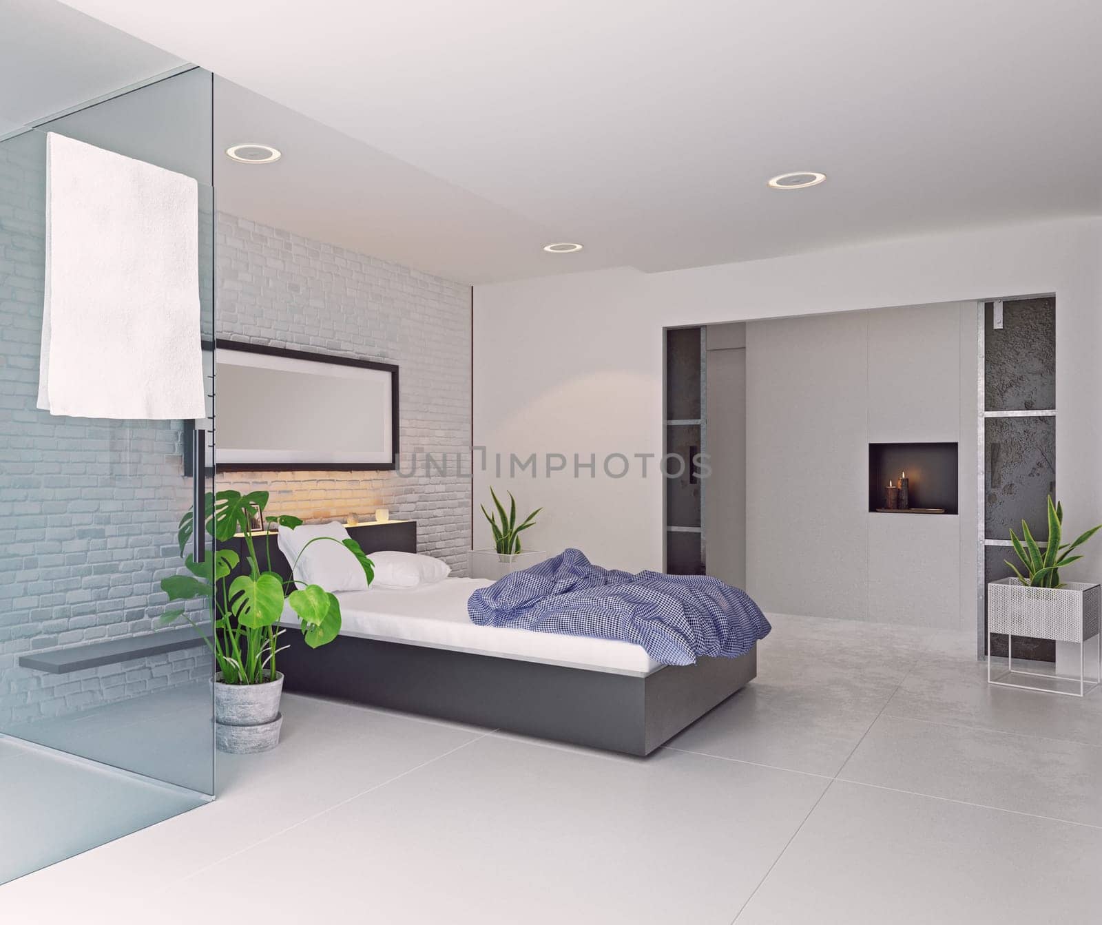 modern bedroom interior design. by vicnt