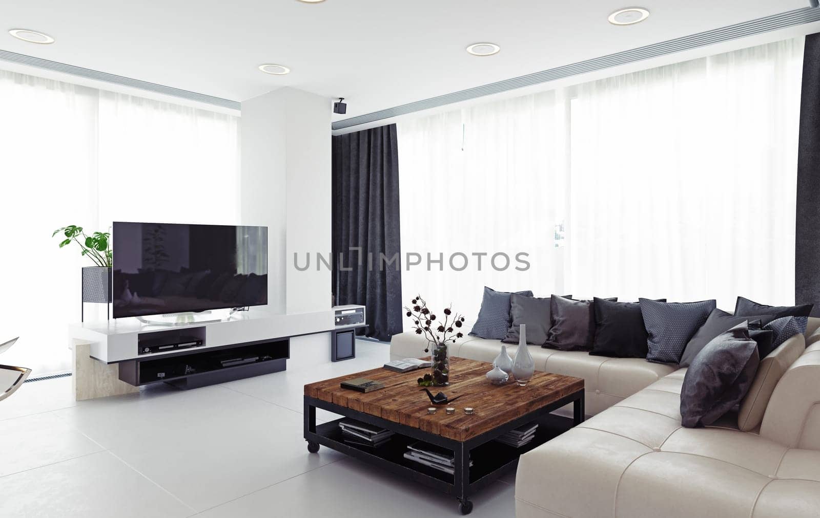 Modern living room design. by vicnt