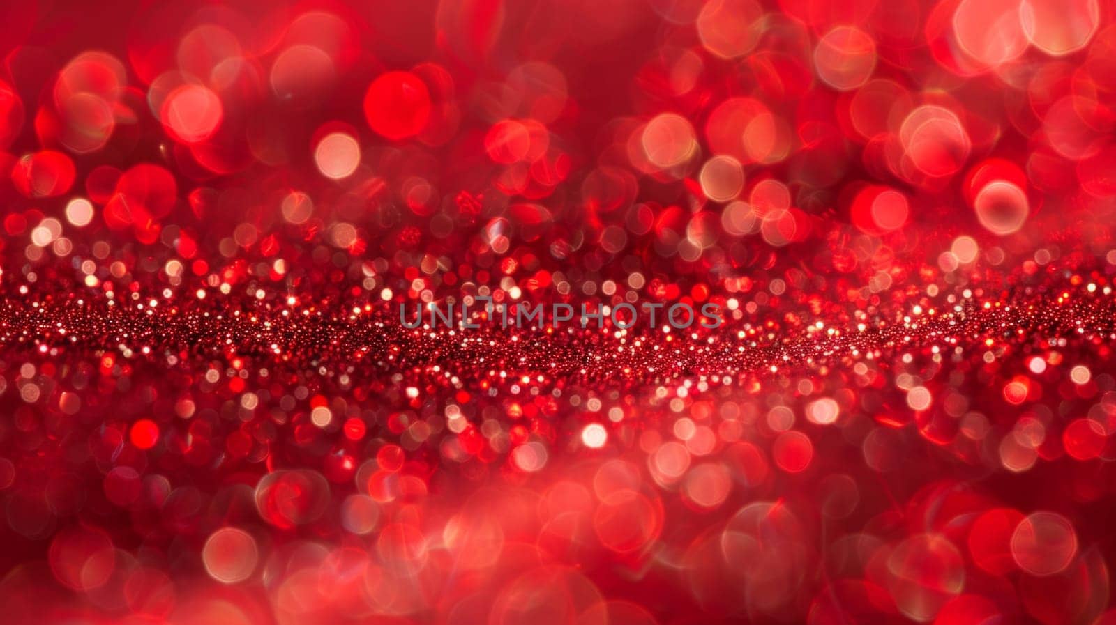 Red glitter glowing background.