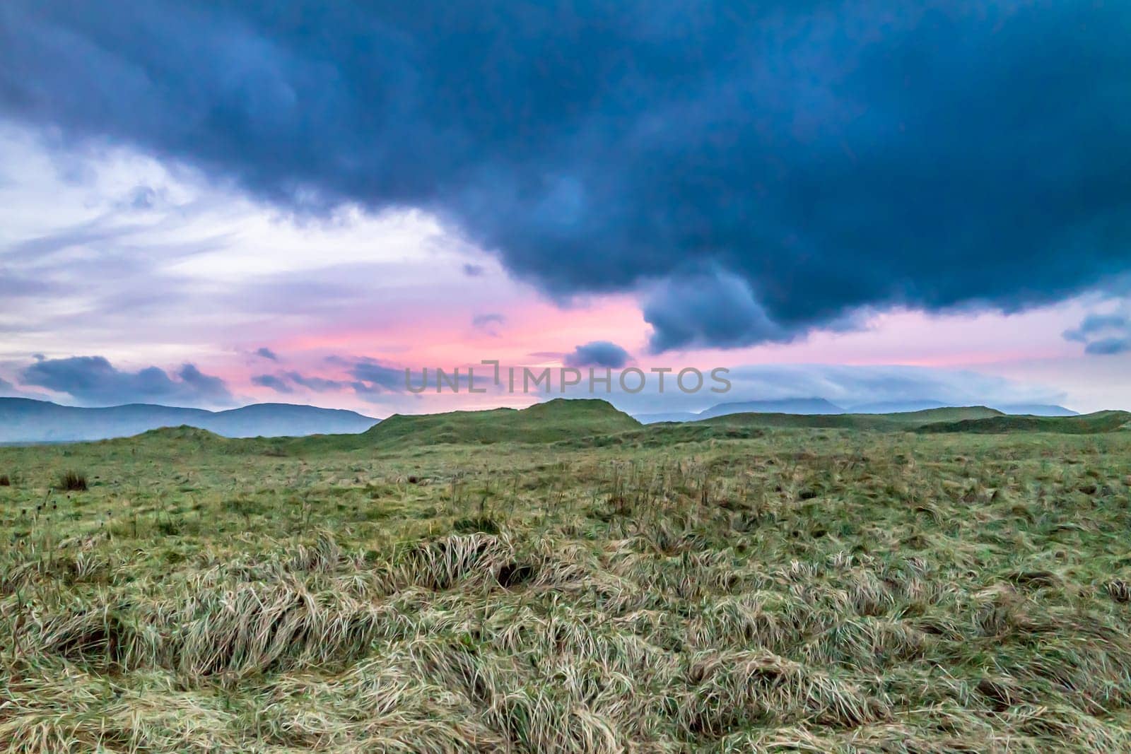 The landscape of the Sheskinmore Nature Reserve between Ardara and Portnoo in Donegal - Ireland.