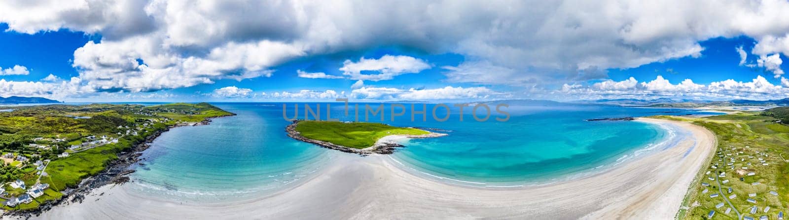 Aerial view of the Inishkeel and the awarded Narin Beach by Portnoo, County Donegal, Ireland by TLC_Automation