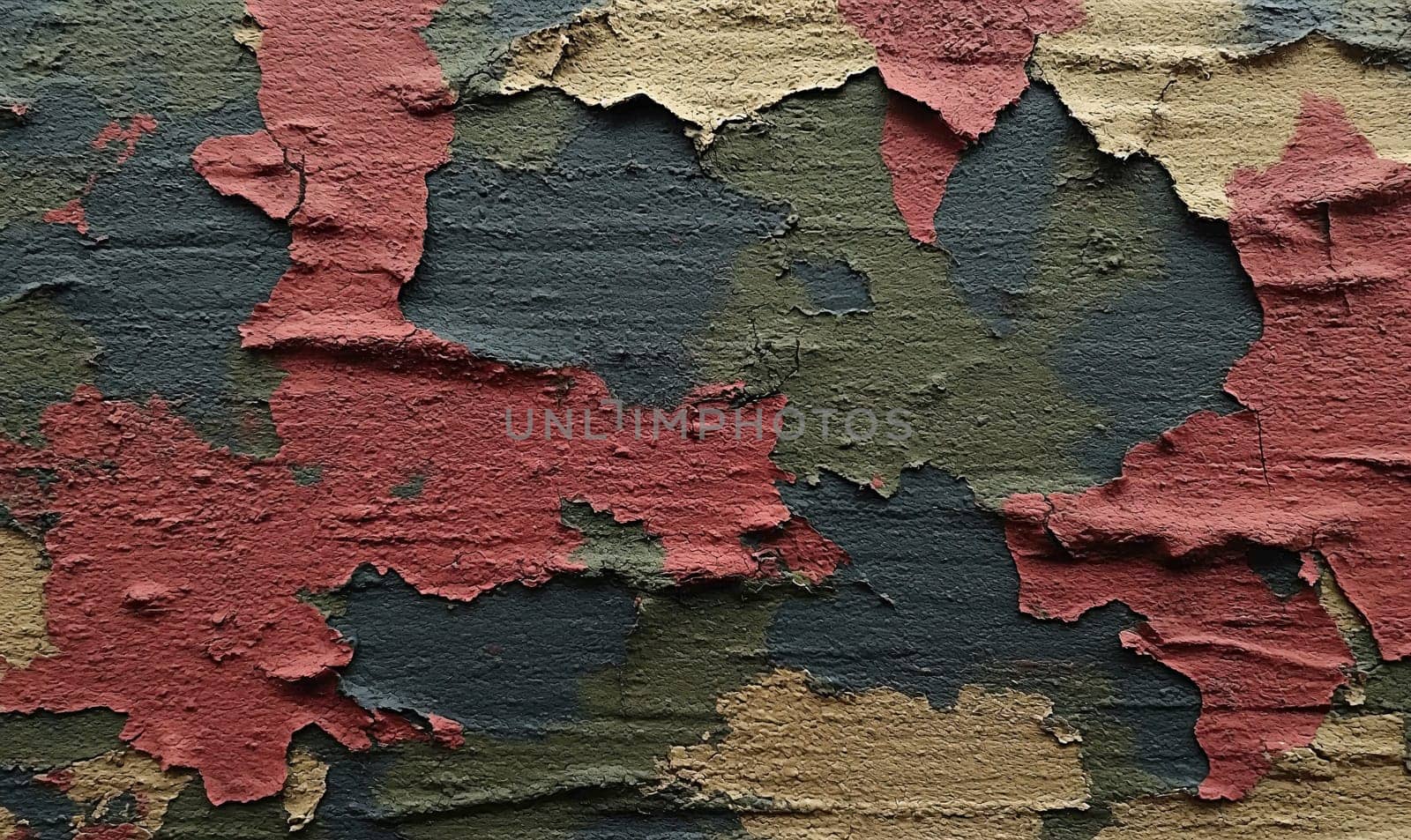 Abstract texture background in camouflage coloring. Selective soft focus.