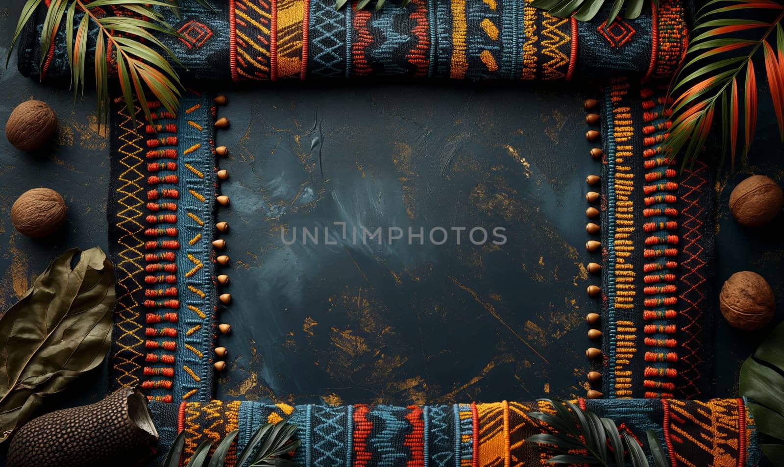 Abstract texture background in African style. Selective soft focus.
