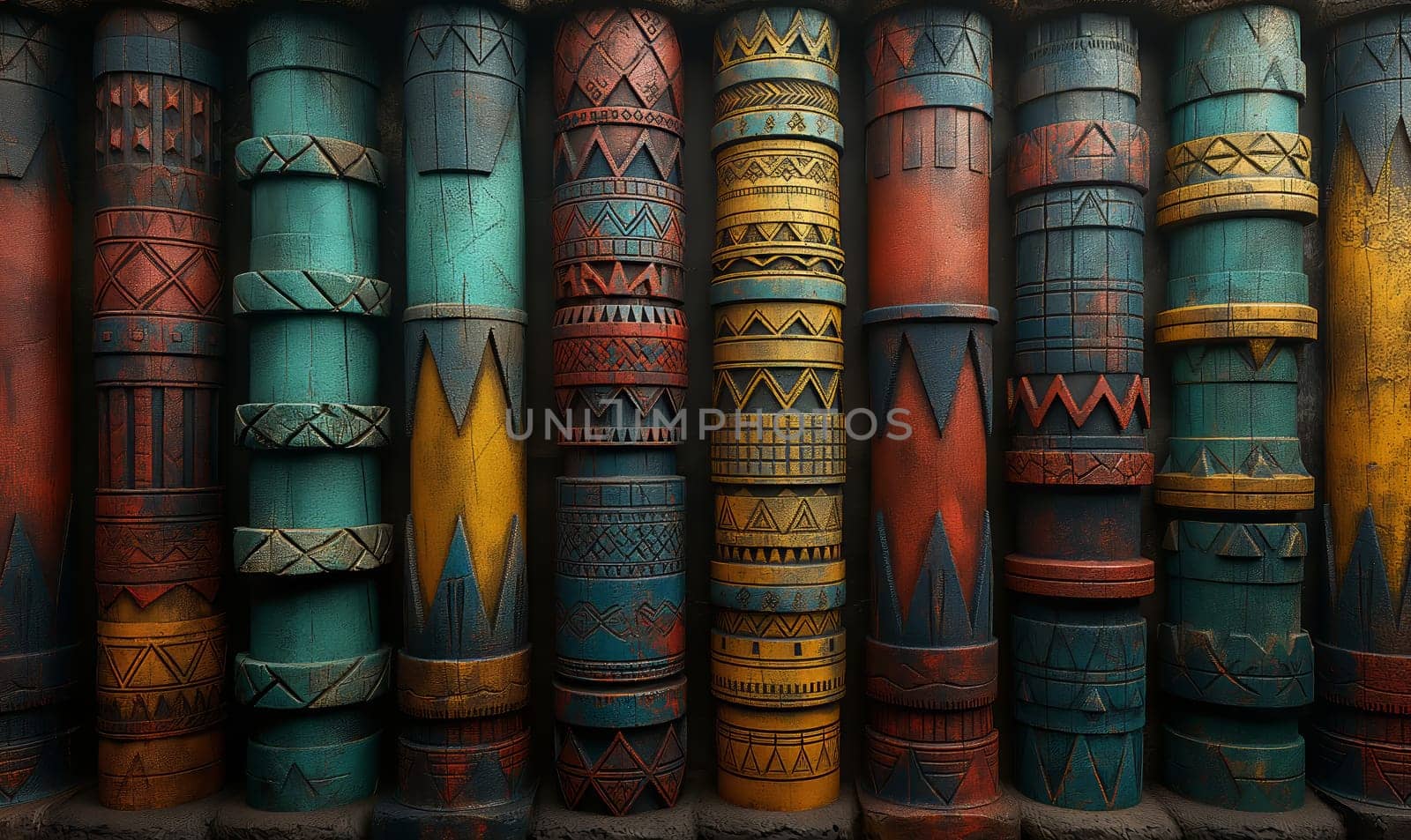 Abstract texture background in African style. Selective soft focus.