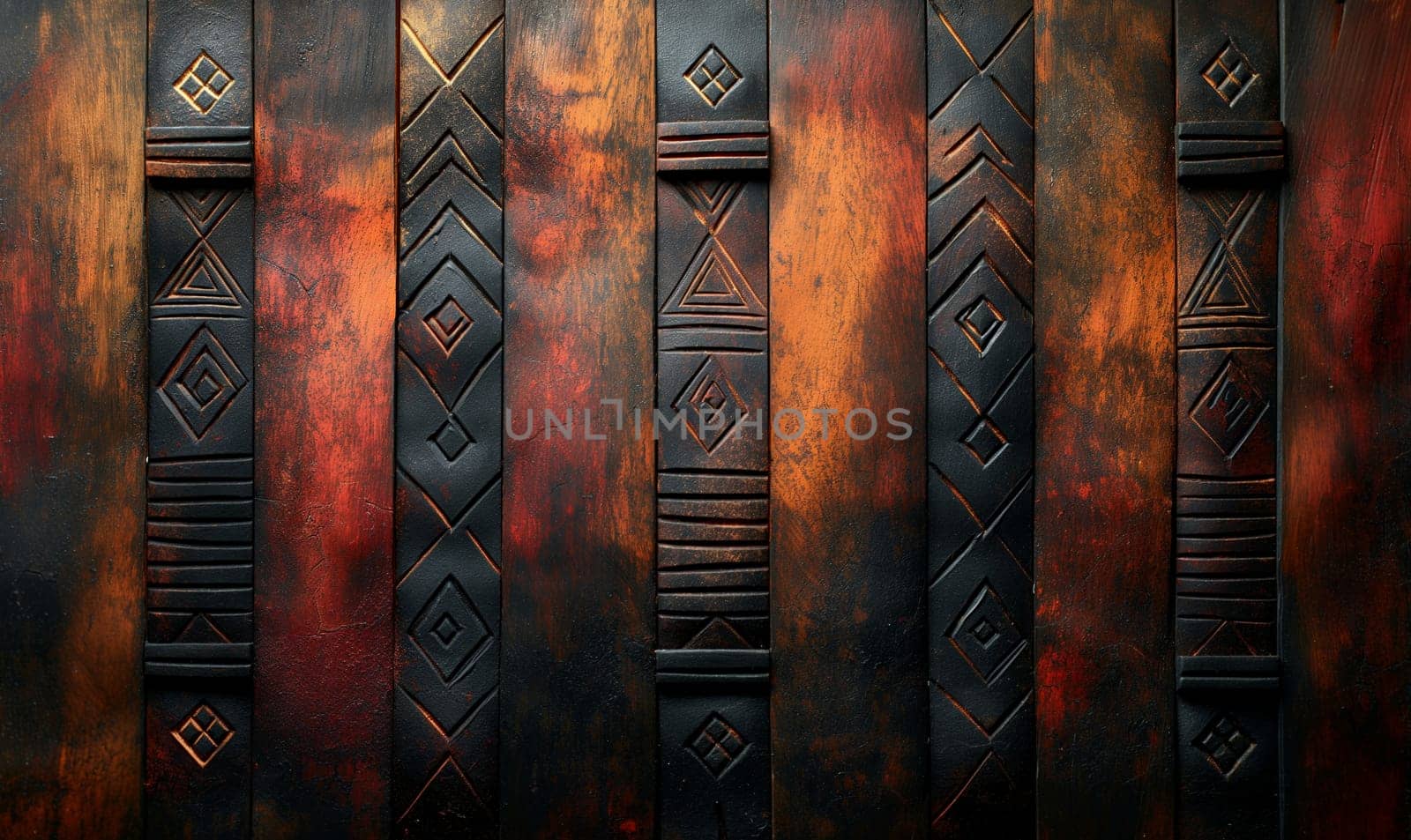 Abstract texture background in African style. Selective soft focus.