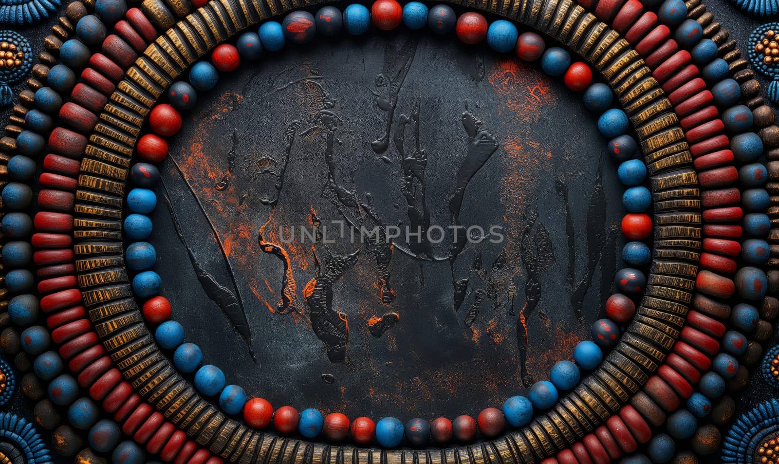 Abstract texture background in African style. Selective soft focus.