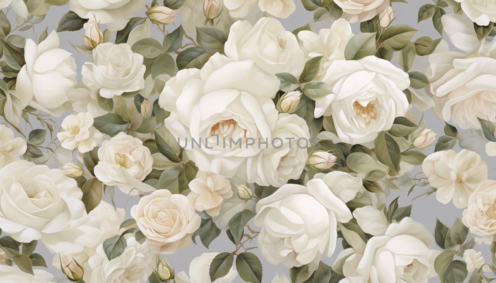 Background with white roses. by Nadtochiy
