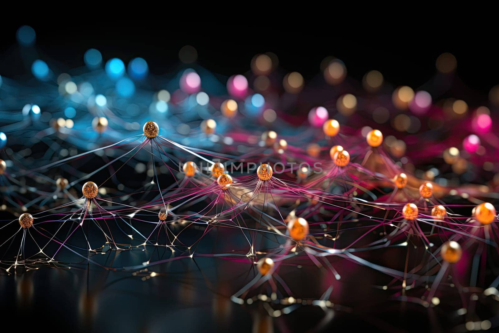 Nervous system, brain central nervous cells, neuroscience Nerve firing a signal by AnatoliiFoto