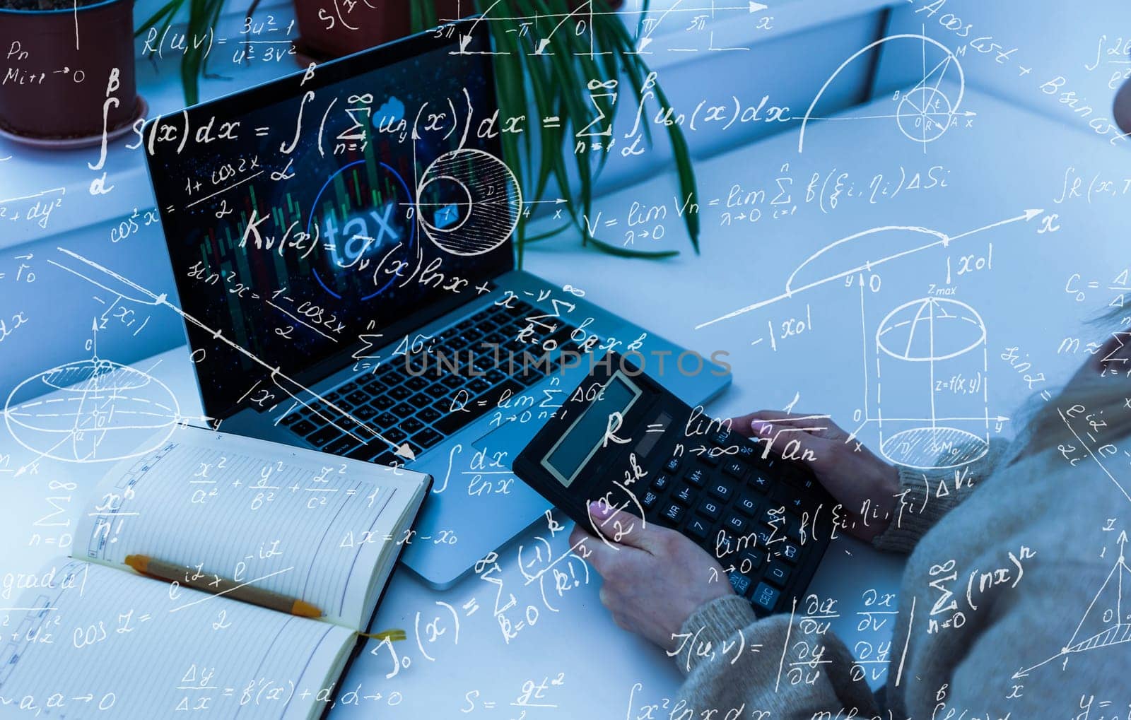 mathematics formulas, high education concept by Andelov13
