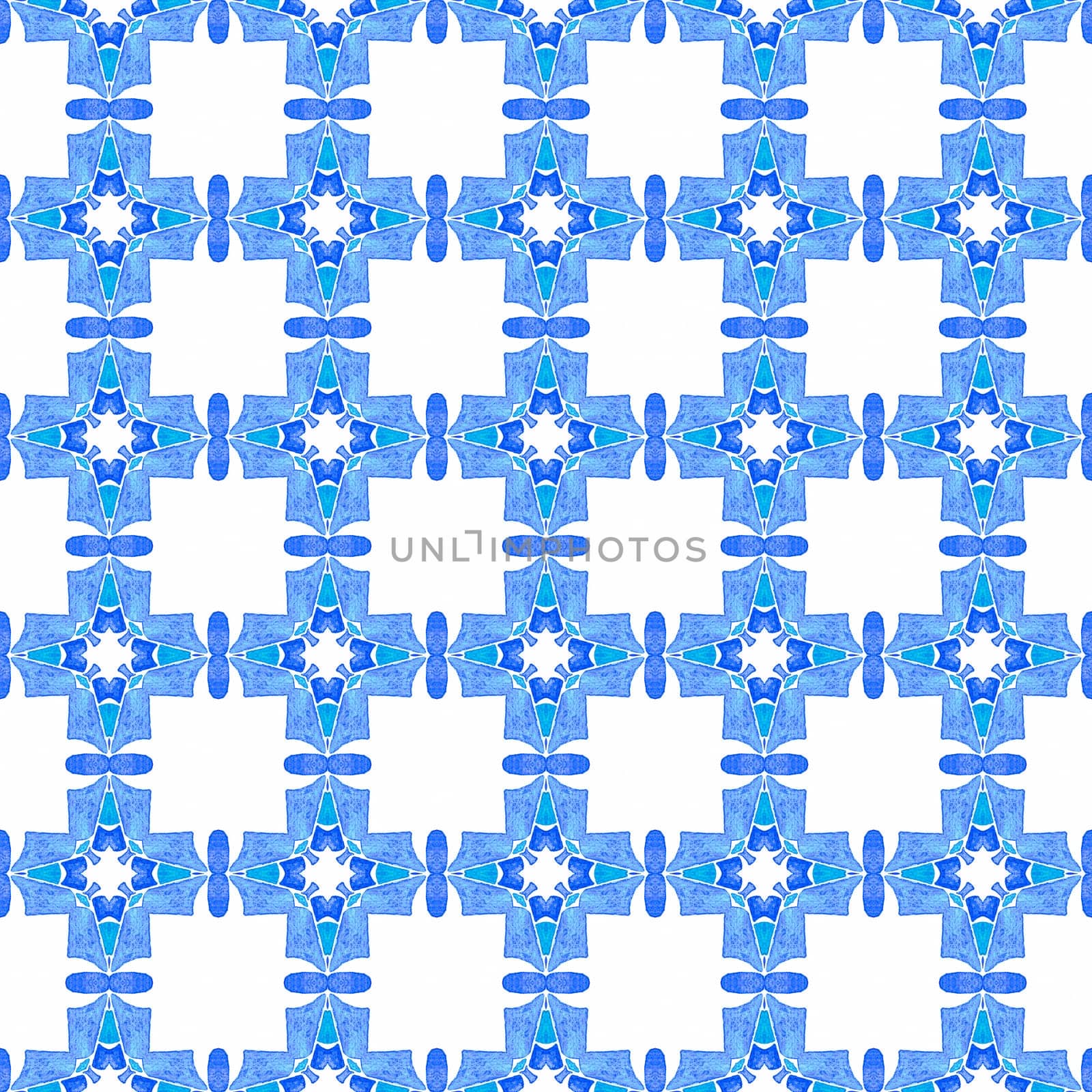 Tiled watercolor background. Blue surprising by beginagain