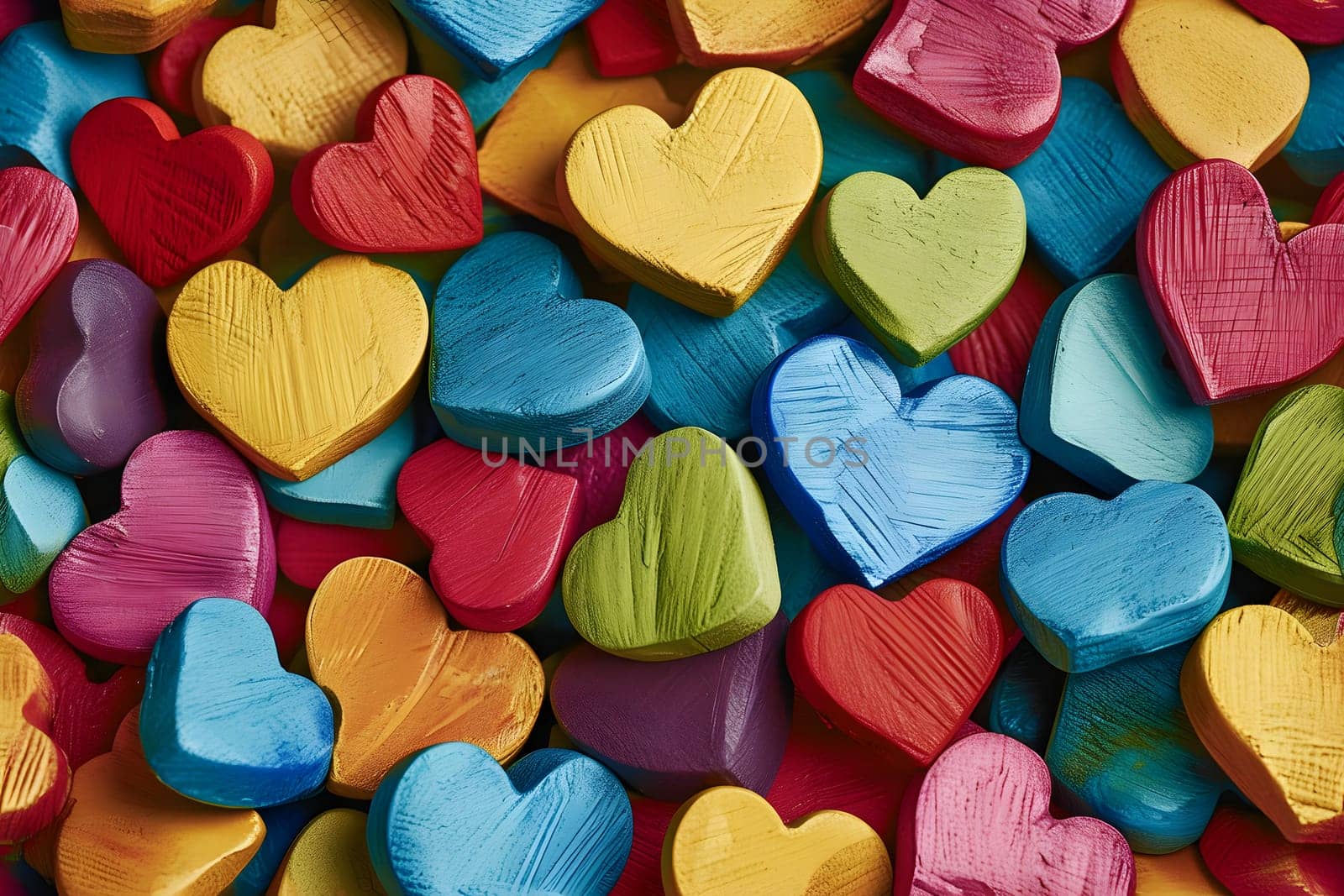 full-frame background of colorful hearts by z1b