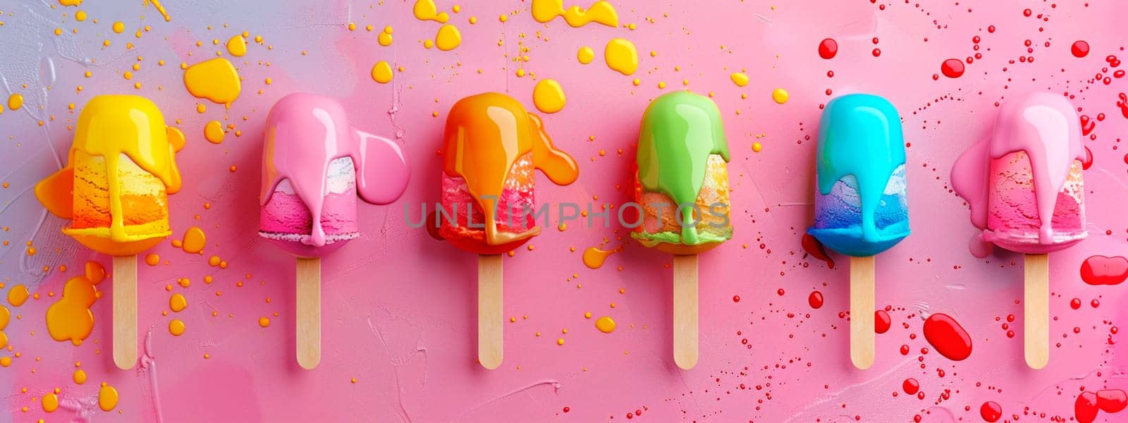 Various colorful ice cream. Selective focus. summer.