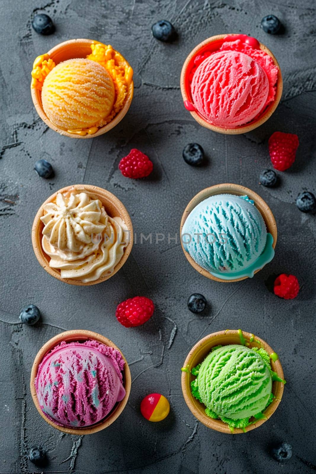 Various colorful ice cream. Selective focus. summer.