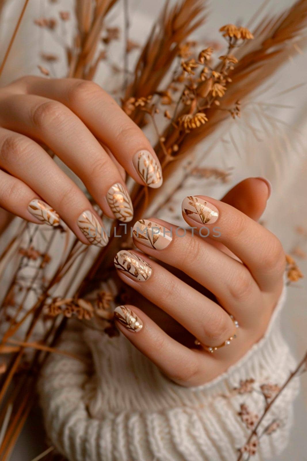 woman's hands with beautiful manicure. Selective focus. by yanadjana