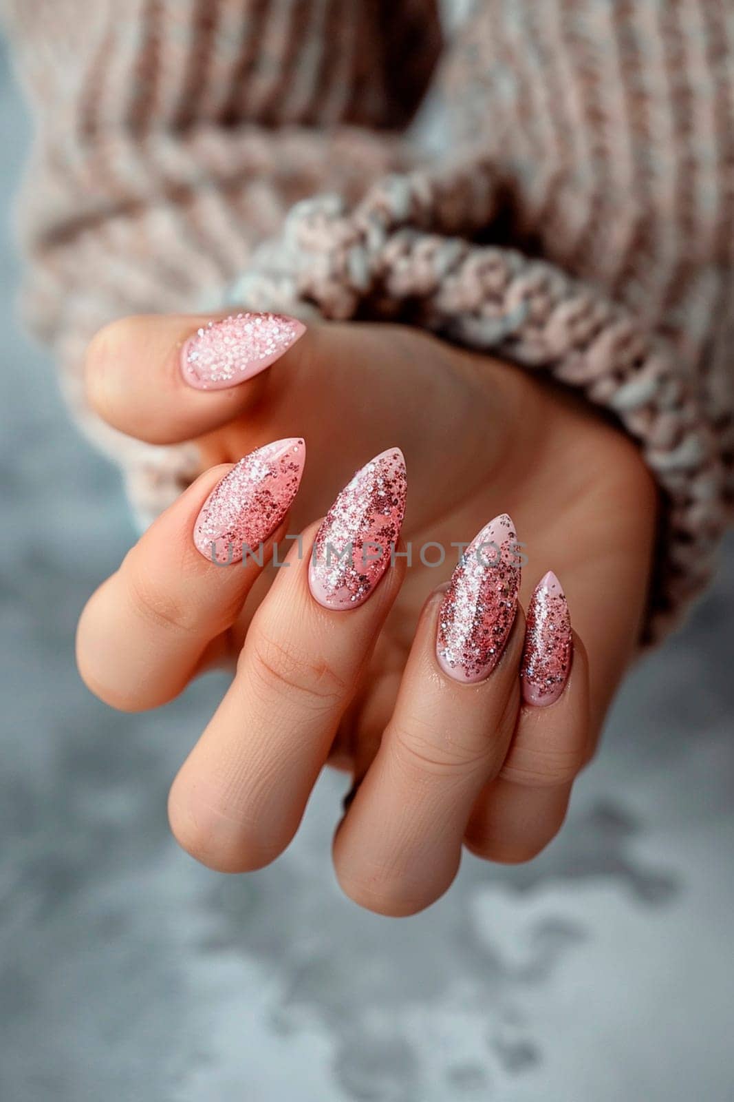 woman's hands with beautiful manicure. Selective focus. color.