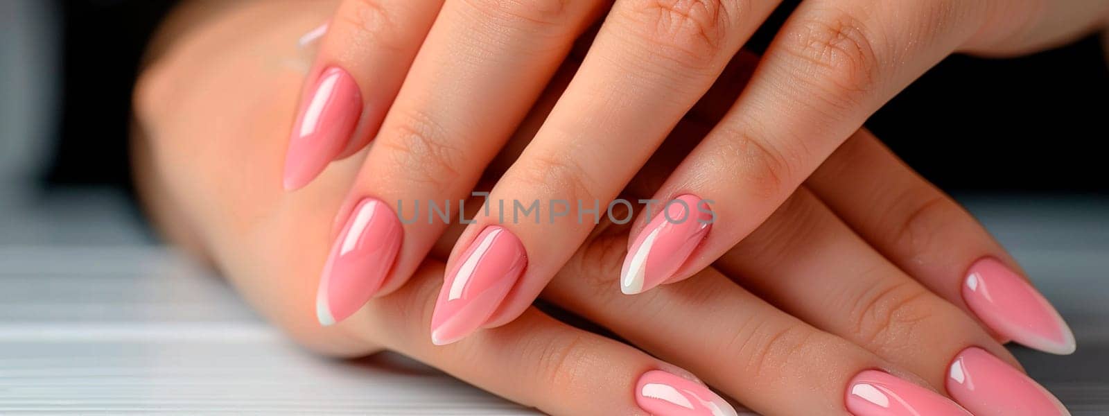 woman's hands with beautiful manicure. Selective focus. color.