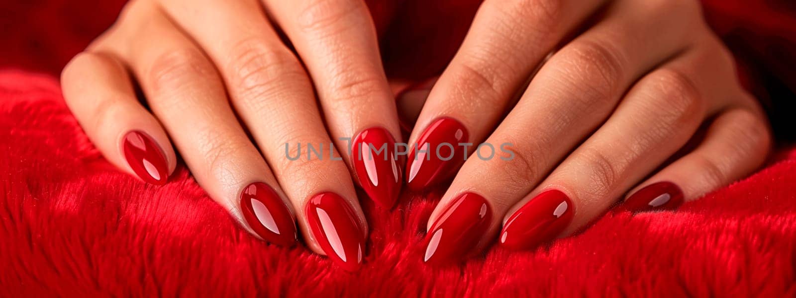 woman's hands with beautiful manicure. Selective focus. by yanadjana