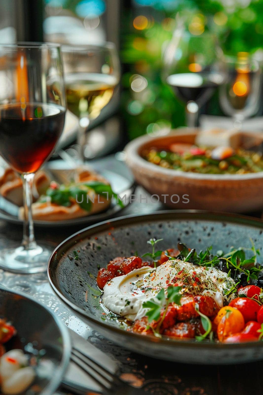 Georgian dishes on the table. Selective focus. food.