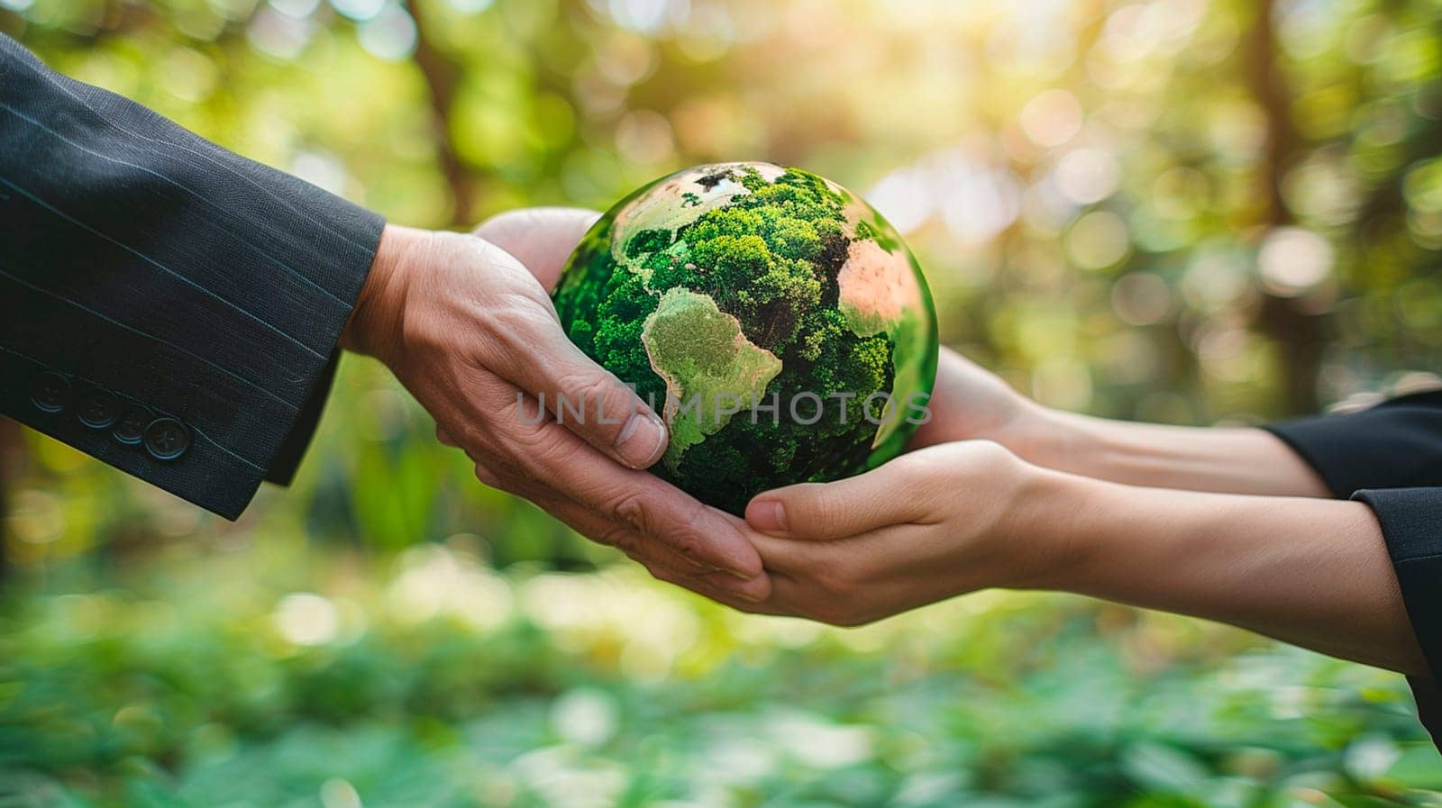 Planet earth in hands Selective focus. nature.