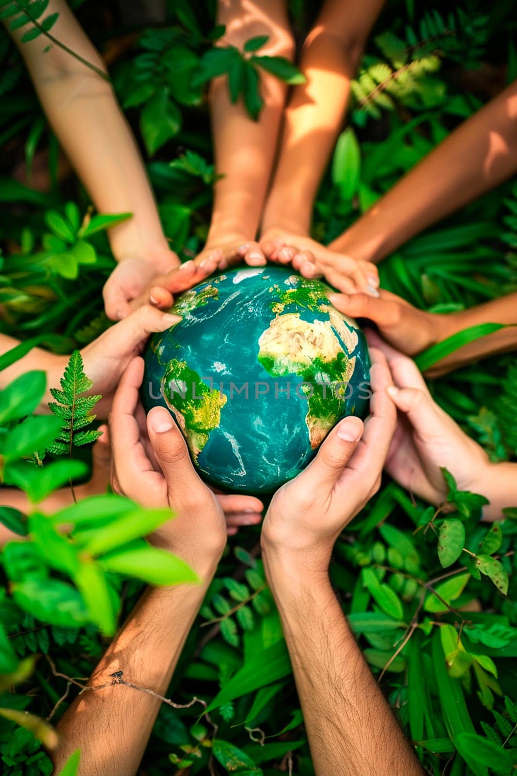 Planet earth in hands Selective focus. by yanadjana