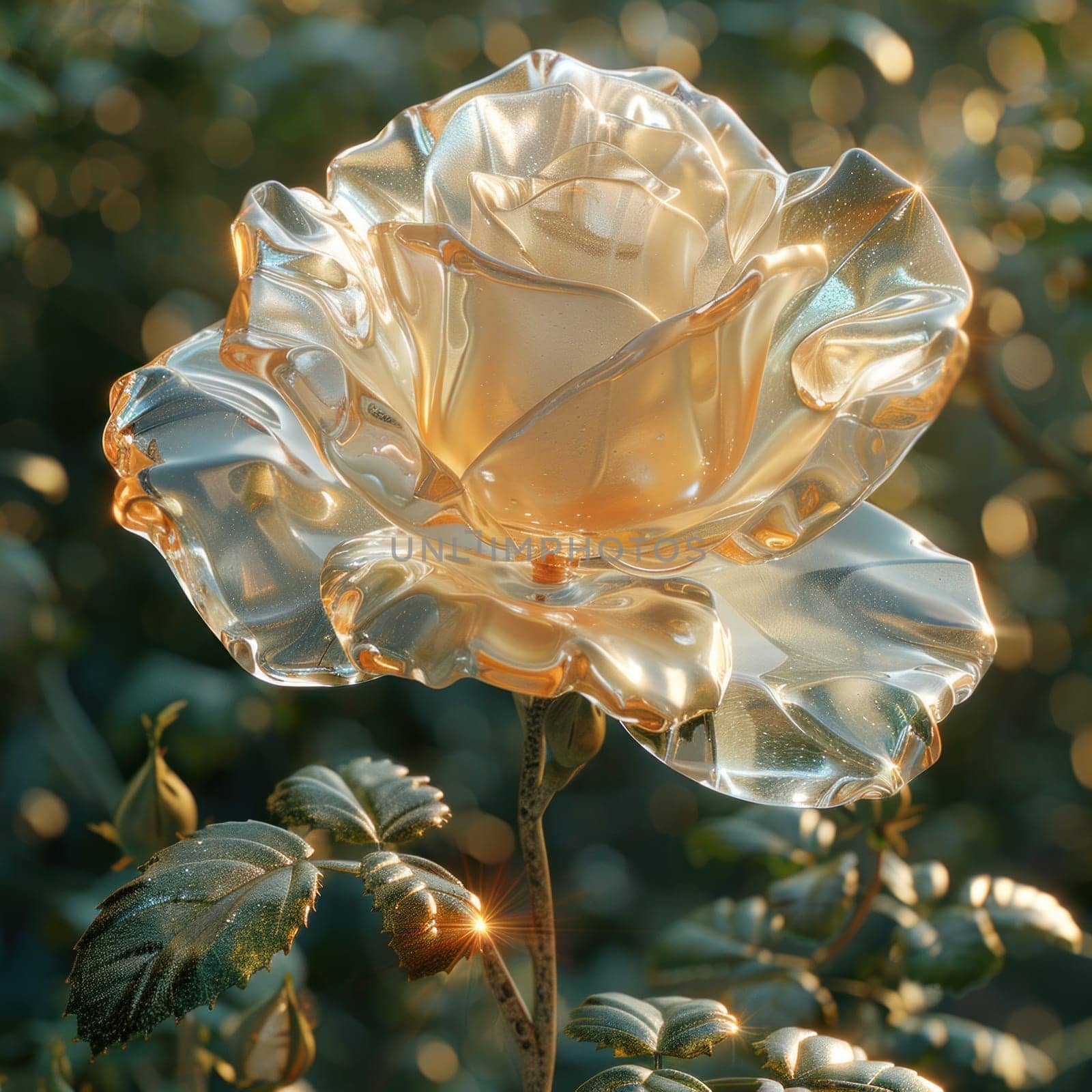 A detailed view of a rose flower with a soft focus background, showcasing its delicate petals and intricate details.